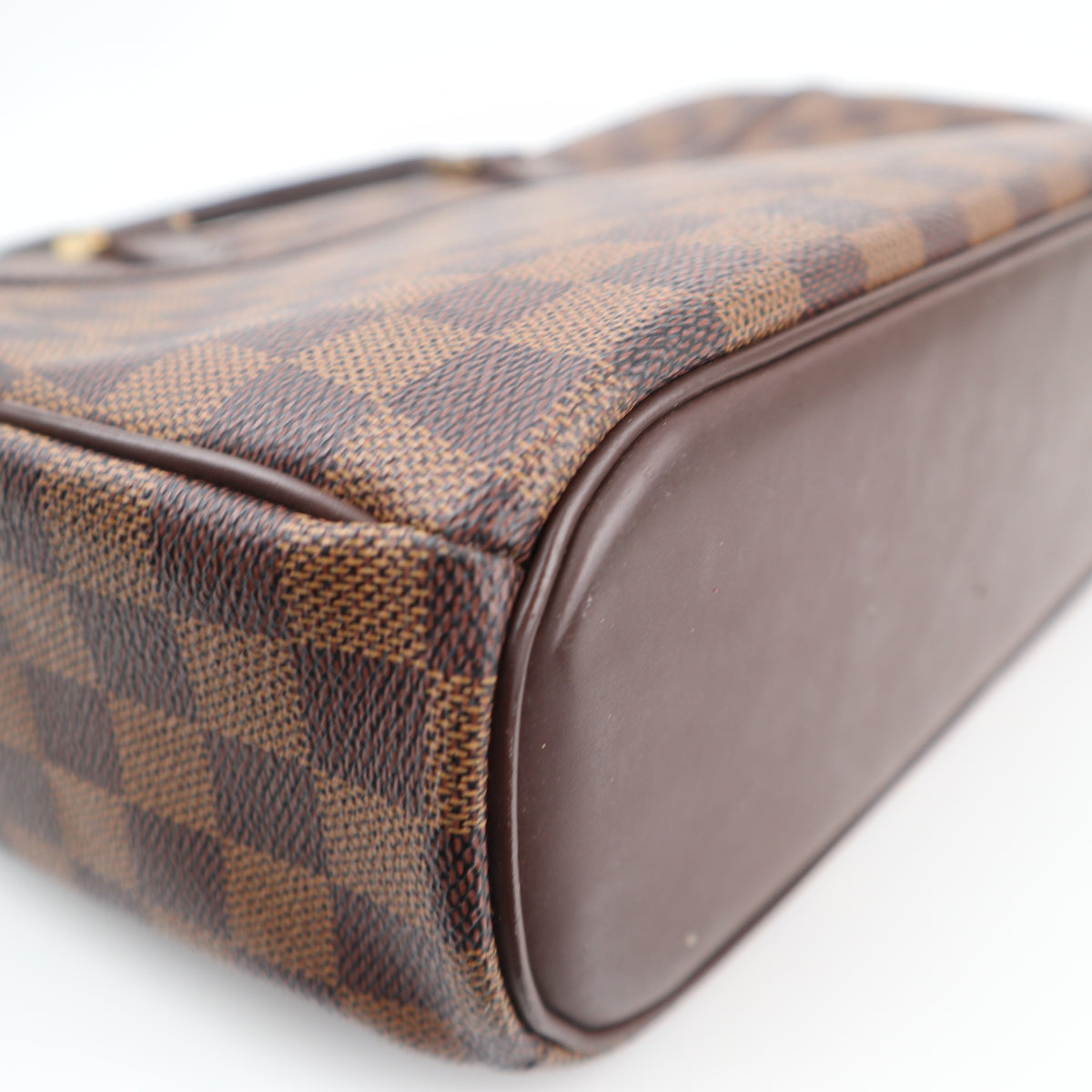 C2849 Louis Vuitton Top Handle Bag Sarria Horizontal | Pre-Owned Very Good Brown Damier Ebene coated canvas, leather trim