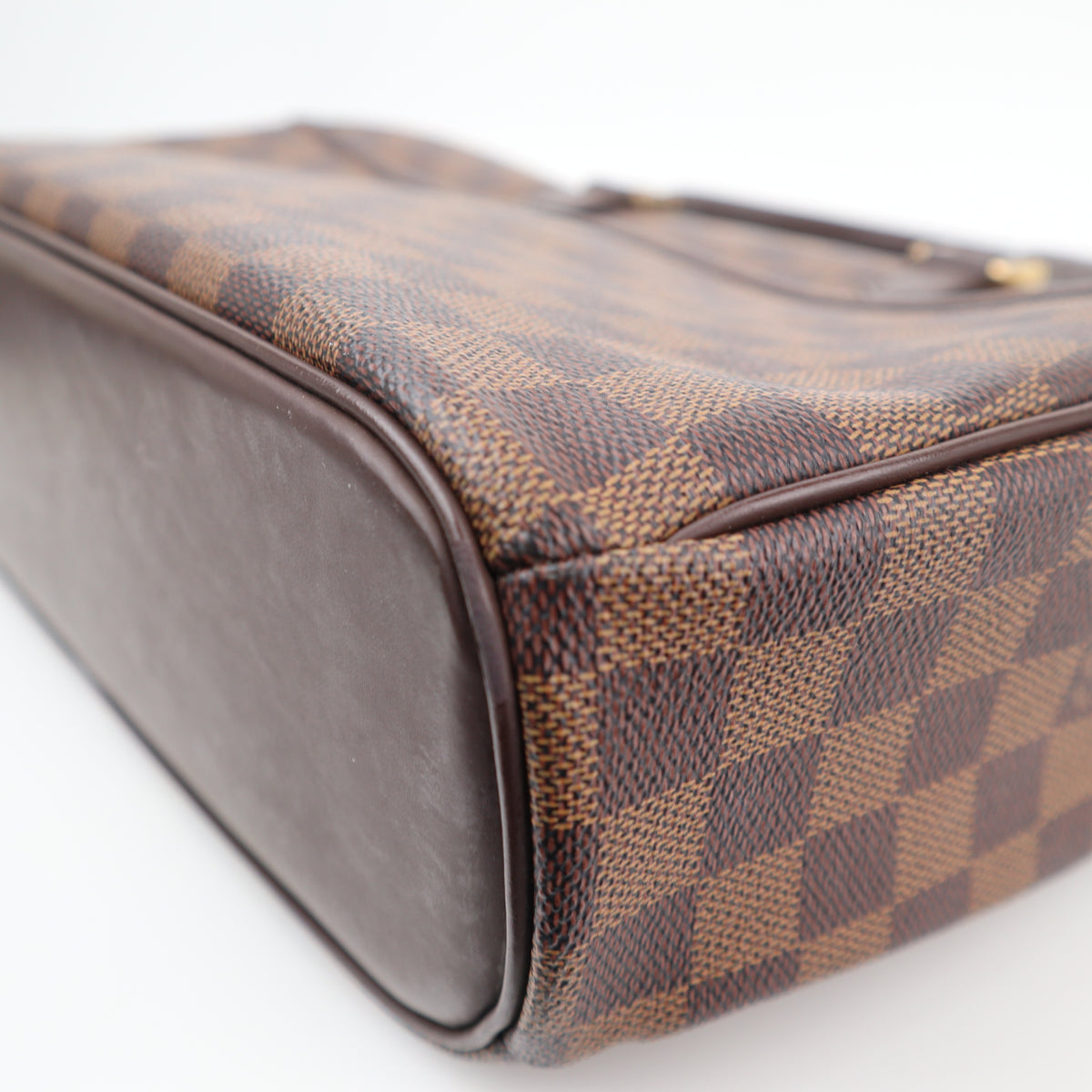C2849 Louis Vuitton Top Handle Bag Sarria Horizontal | Pre-Owned Very Good Brown Damier Ebene coated canvas, leather trim