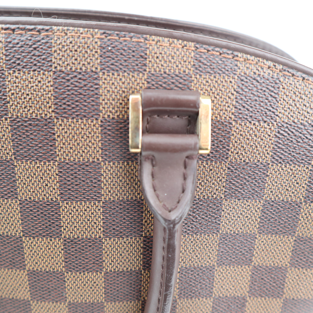 C2849 Louis Vuitton Top Handle Bag Sarria Horizontal | Pre-Owned Very Good Brown Damier Ebene coated canvas, leather trim