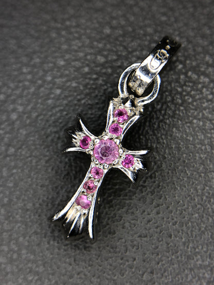 Chrome Hearts Pendant Pink Sapphire White Gold