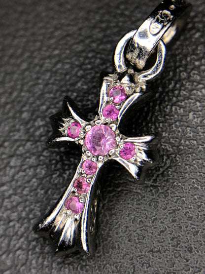 Chrome Hearts Pendant Pink Sapphire White Gold