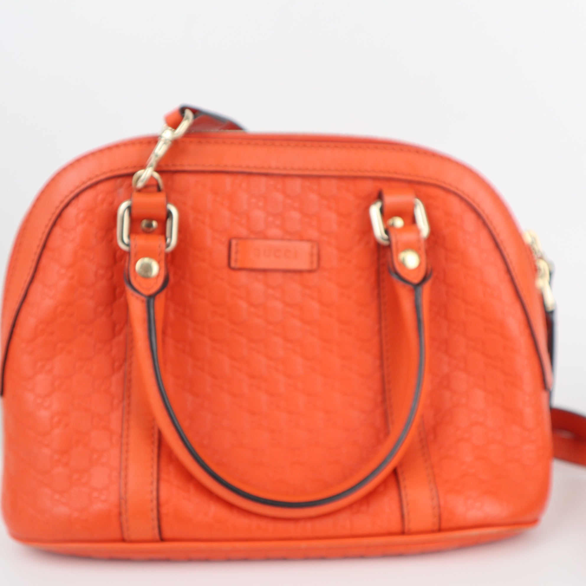 C1948 Gucci Crossbody Bag Mini Microguccissima Dome Sun Orange | Pre-Owned Excellent Orange Microguccissima Leather