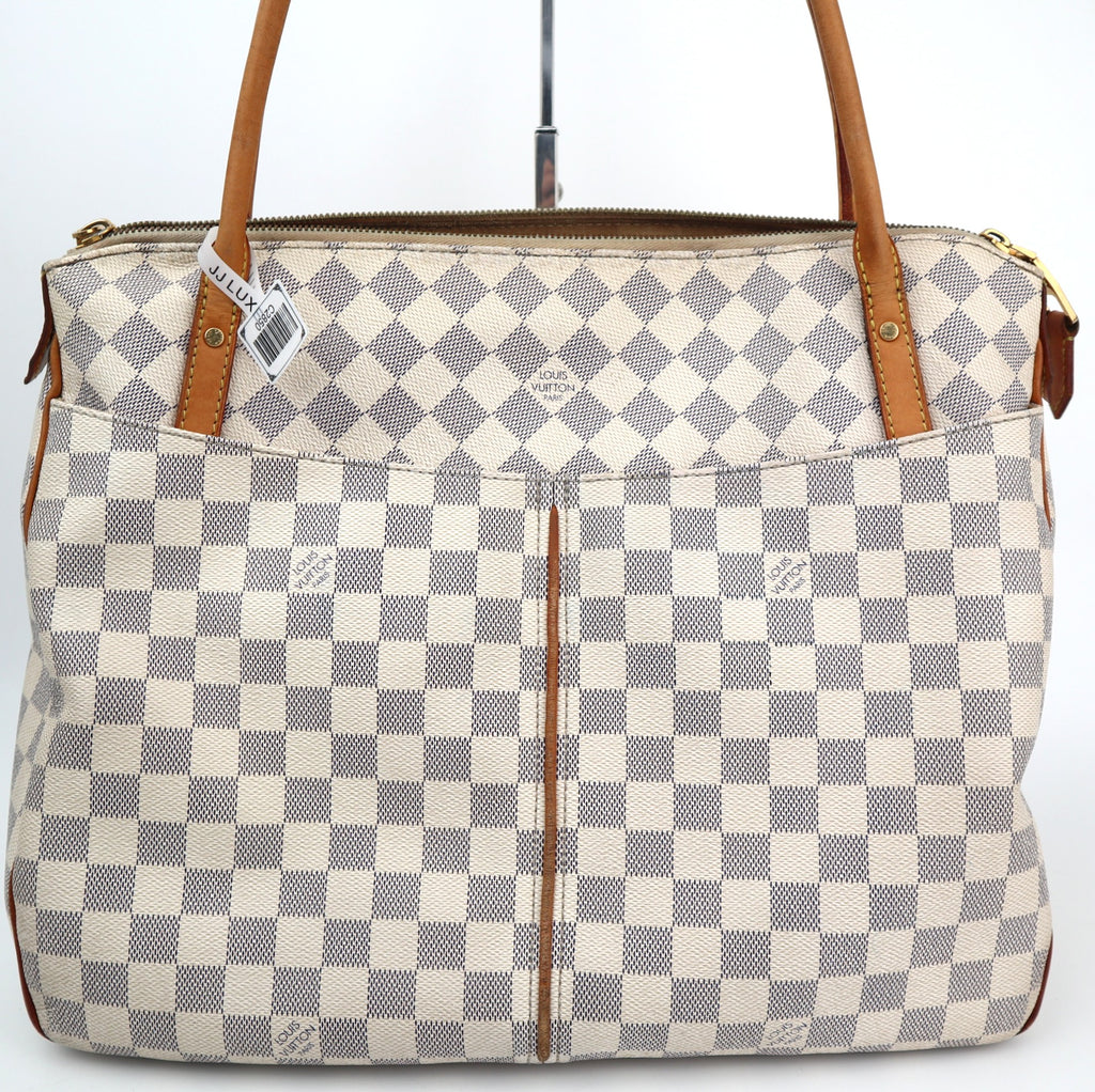 C2850 Louis Vuitton Shoulder Bag Figheri GM | Pre-Owned Very Good White / Blue Damier Azur coated canvas, leather trim