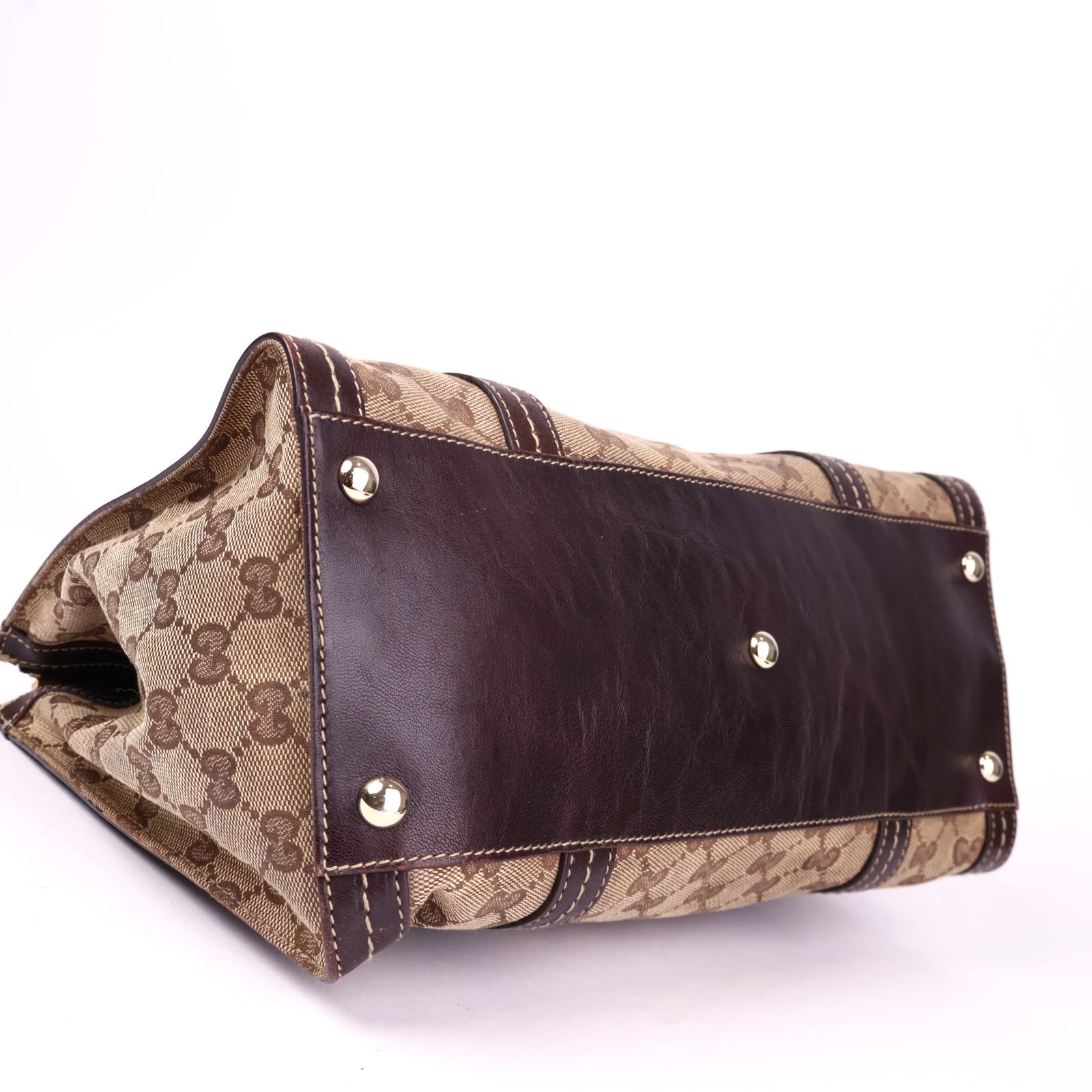 J3415 Gucci Brown GG Kristall Duchessa Boston Beige- Pre Owned