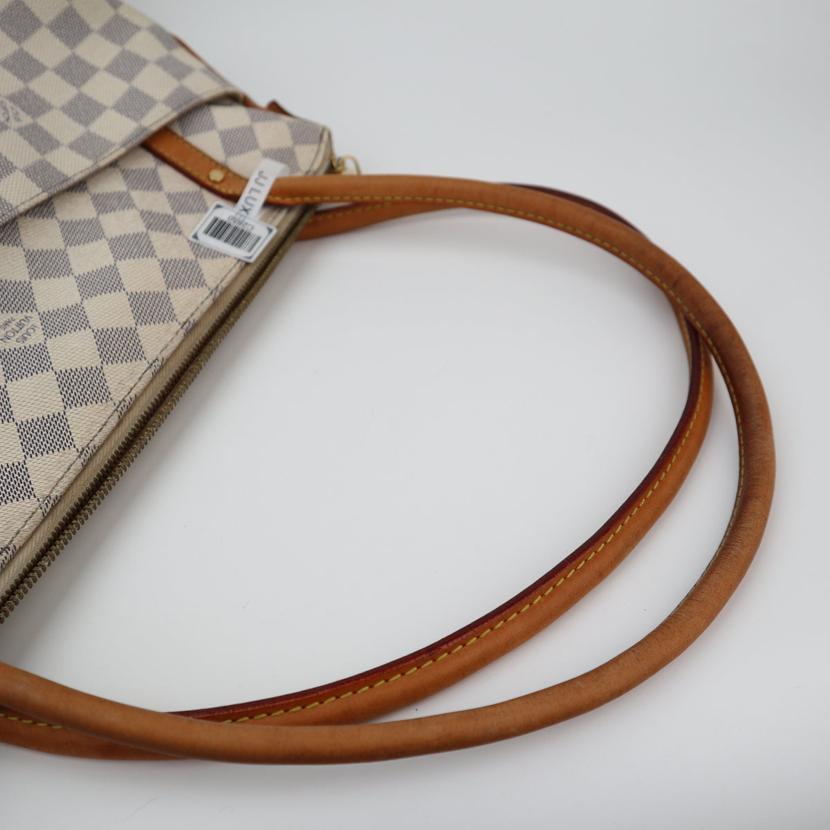 C2850 Louis Vuitton Shoulder Bag Figheri GM | Pre-Owned Very Good White / Blue Damier Azur coated canvas, leather trim