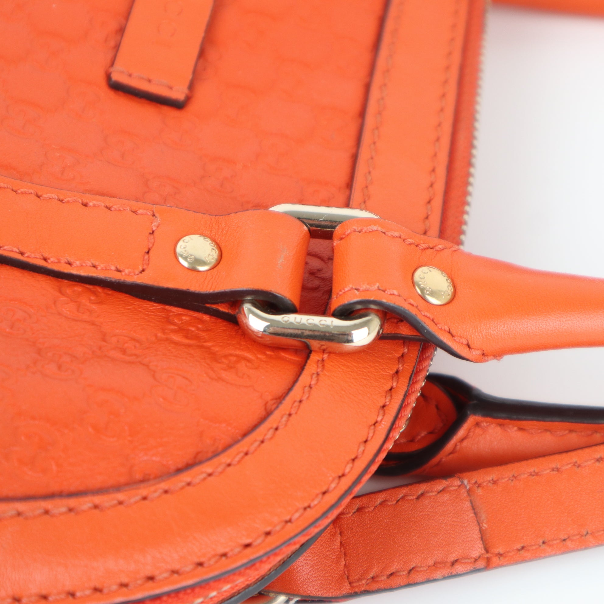 C1948 Gucci Crossbody Bag Mini Microguccissima Dome Sun Orange | Pre-Owned Excellent Orange Microguccissima Leather