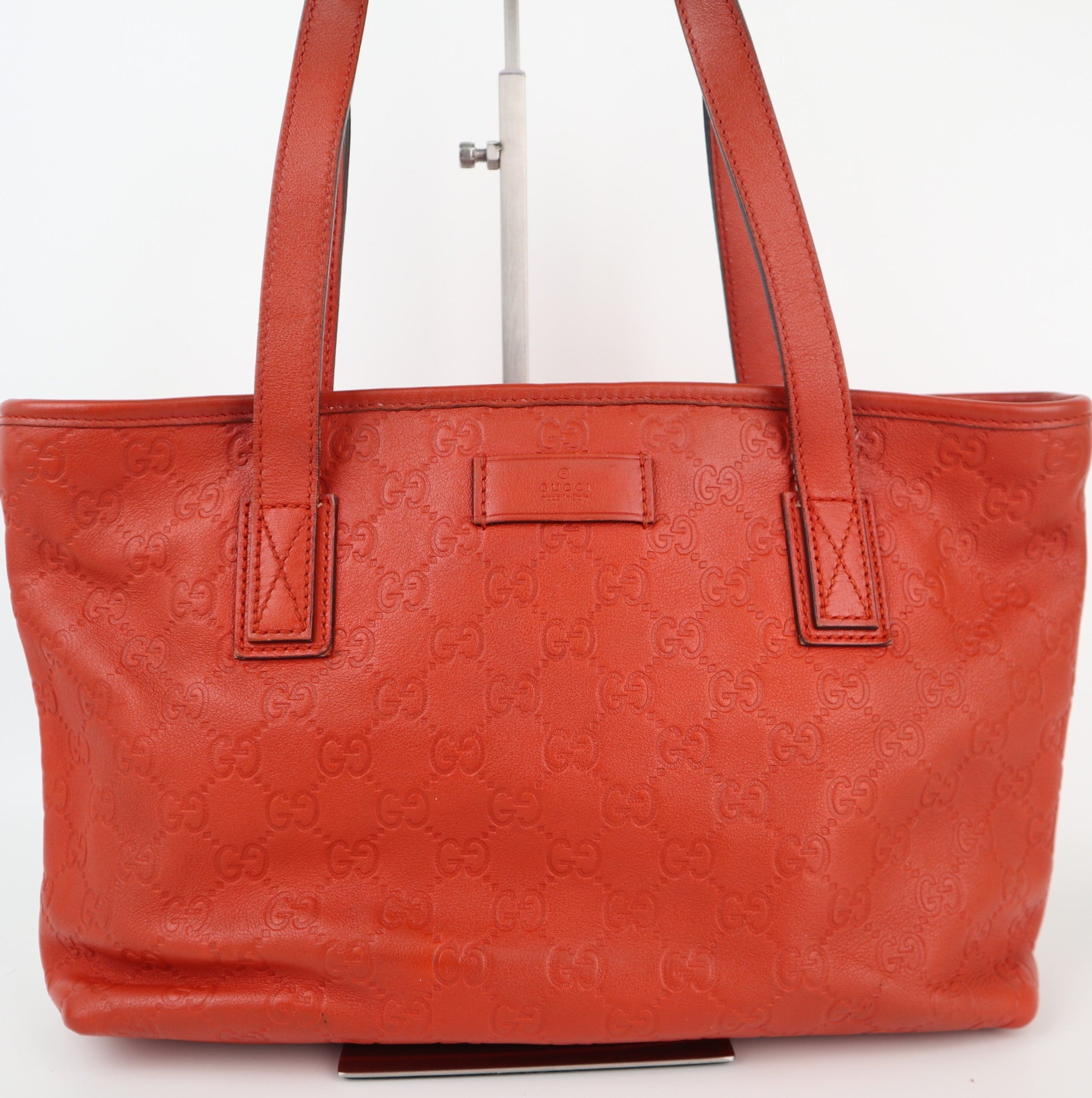 C1949 Gucci Tote Bag Orange Guccissima Leather Small Shopper Tote | Pre-Owned Excellent Orange Guccissima Leather
