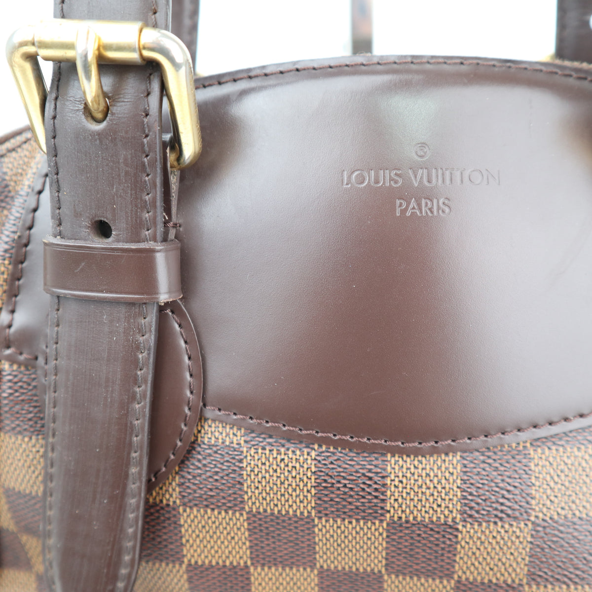 C2852 Louis Vuitton Shoulder Bag Verona MM | Pre-Owned Excellent Brown Damier Ebene coated canvas, leather trim
