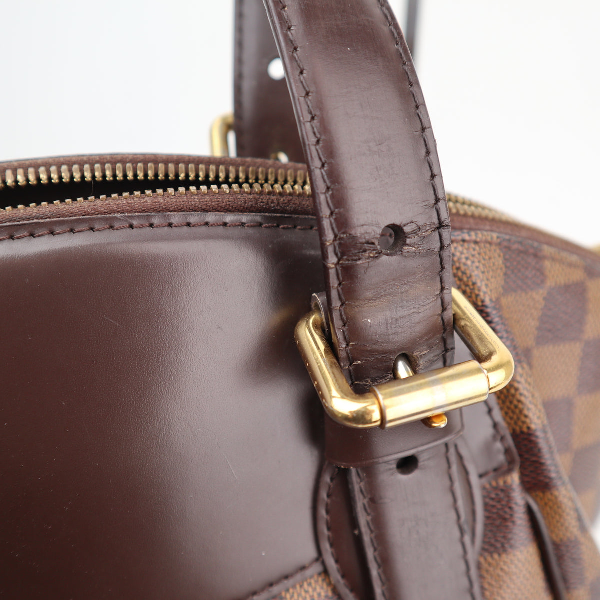 C2852 Louis Vuitton Shoulder Bag Verona MM | Pre-Owned Excellent Brown Damier Ebene coated canvas, leather trim