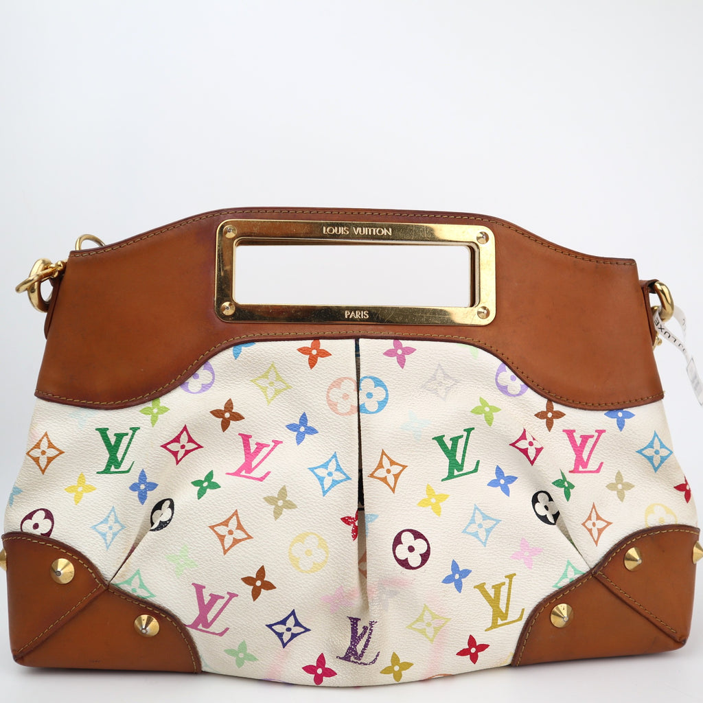 C2853 Louis Vuitton Shoulder Bag Judy | Pre-Owned Very Good White / Multicolore Monogram Multicolore coated canvas, leather trim