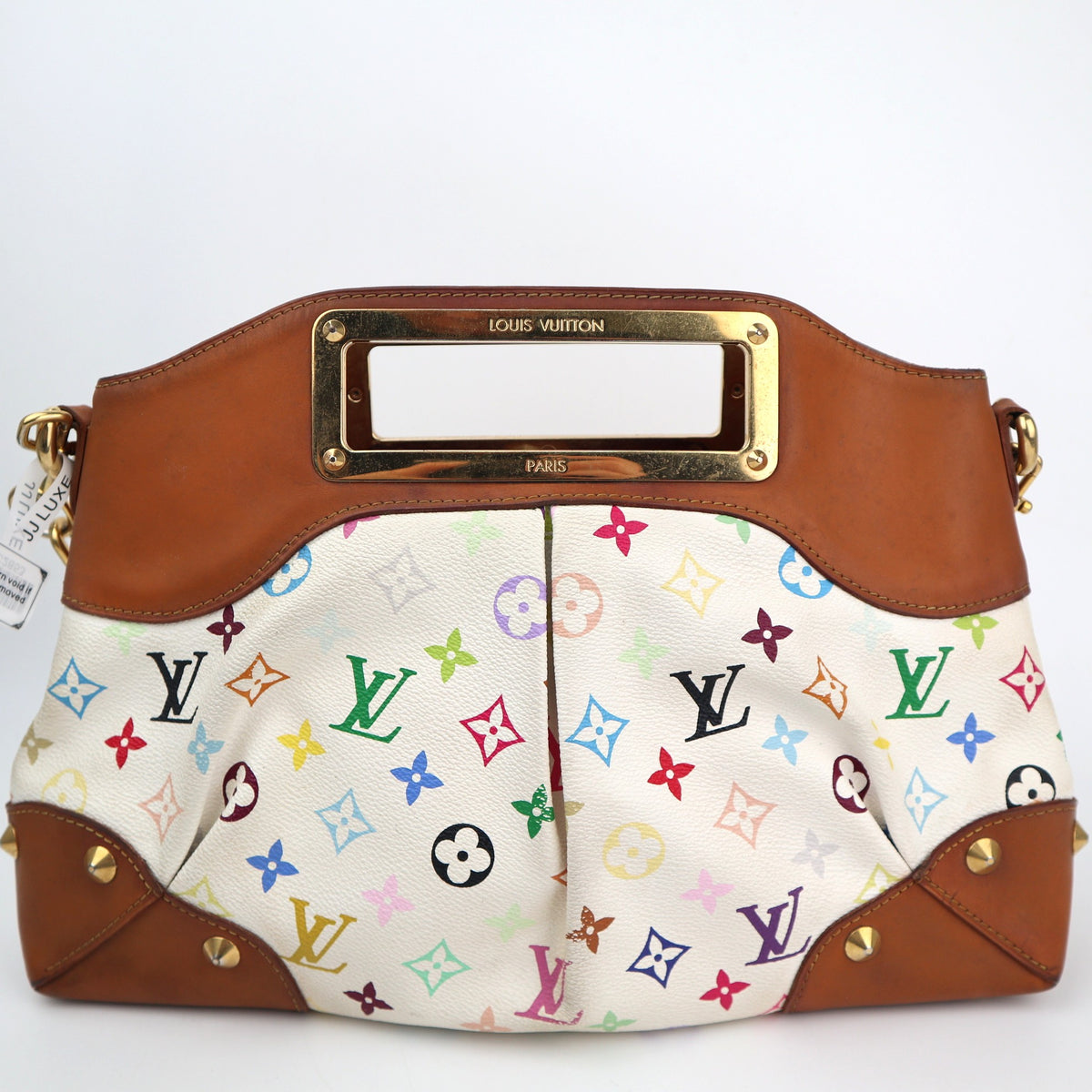C2853 Louis Vuitton Shoulder Bag Judy | Pre-Owned Very Good White / Multicolore Monogram Multicolore coated canvas, leather trim
