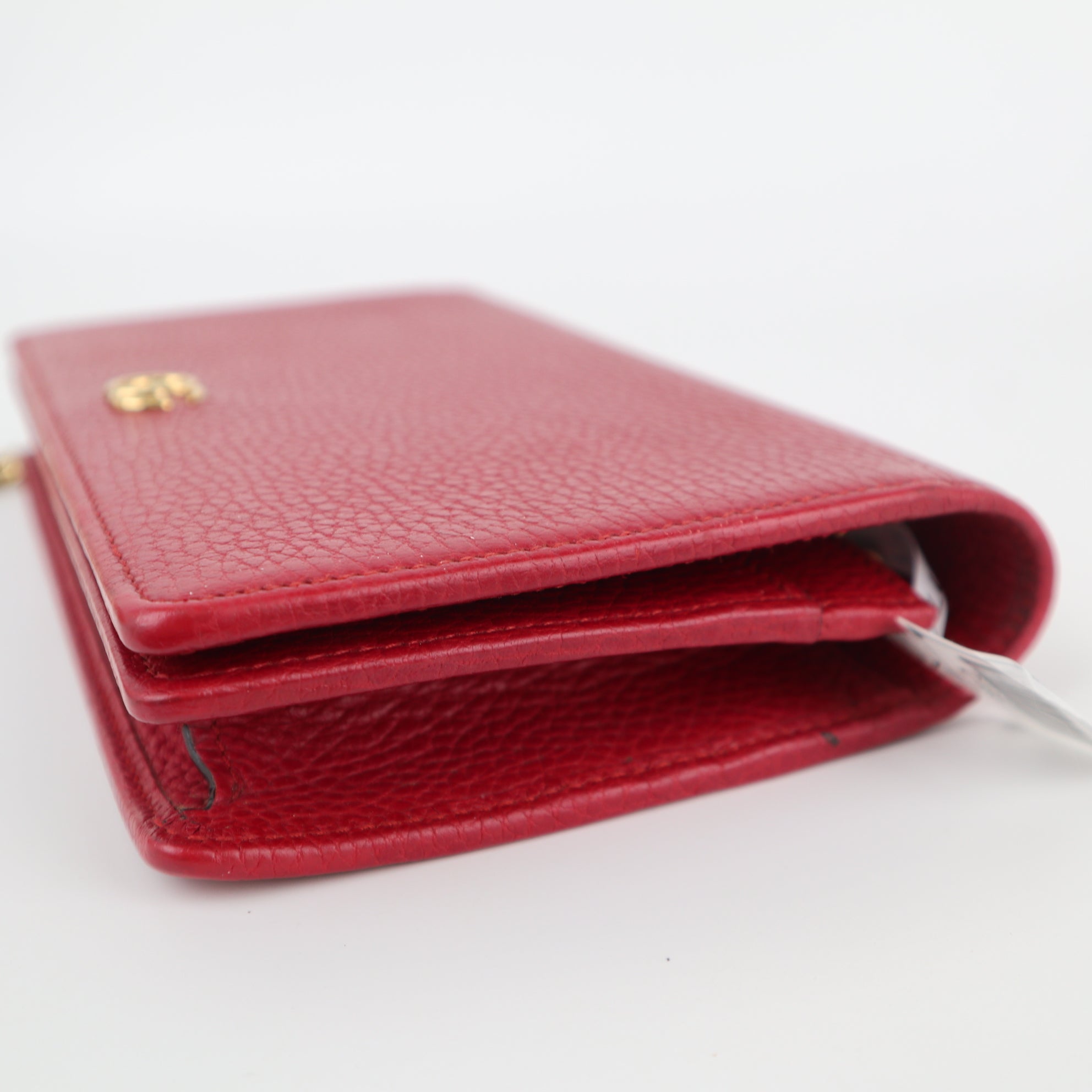 C1951 Gucci Wallet on Chain GG Marmont wallet on chain in Rosso Ancora red | Pre-Owned Excellent Red GG