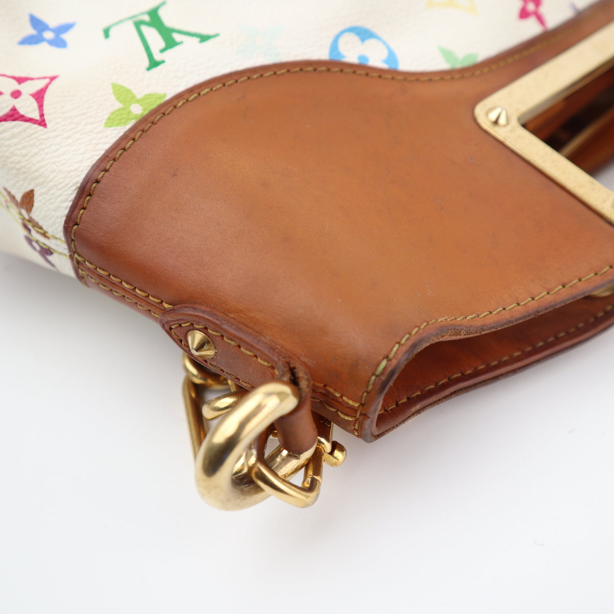 C2853 Louis Vuitton Shoulder Bag Judy | Pre-Owned Very Good White / Multicolore Monogram Multicolore coated canvas, leather trim