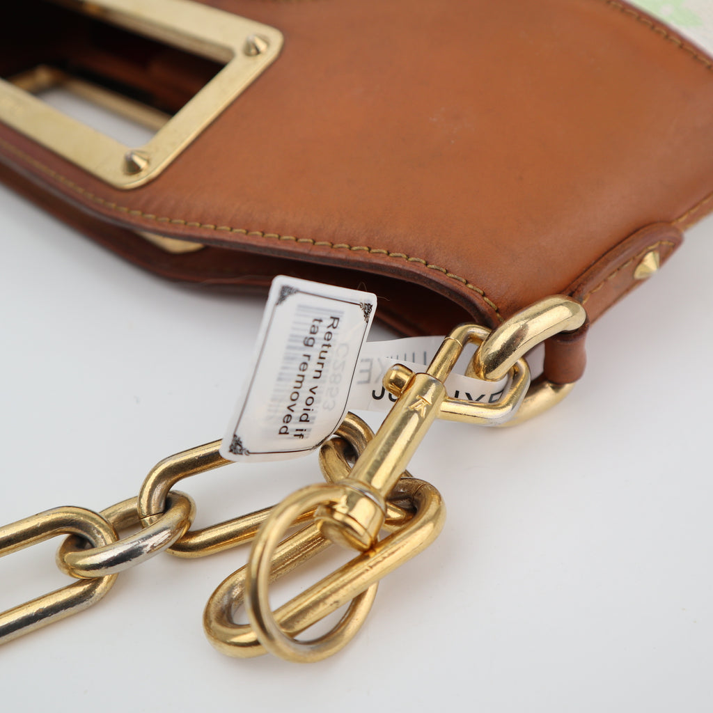 C2853 Louis Vuitton Shoulder Bag Judy | Pre-Owned Very Good White / Multicolore Monogram Multicolore coated canvas, leather trim