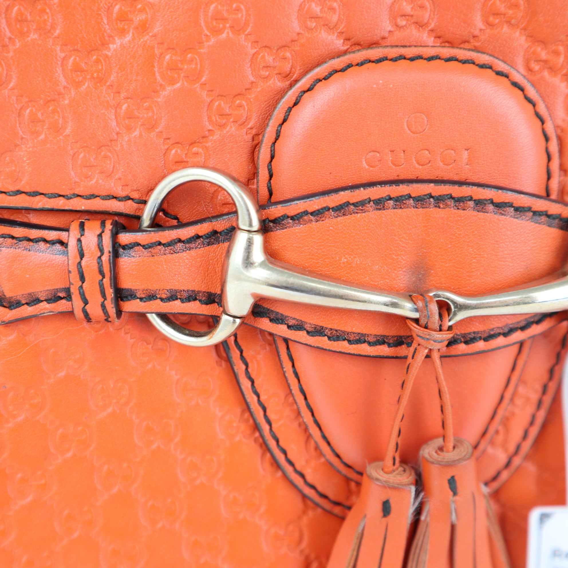 C1952 Gucci Crossbody Bag Microguccissima Medium Emily Chain Shoulder Bag Sun Orange | Pre-Owned Very Good Orange Microguccissima Leather