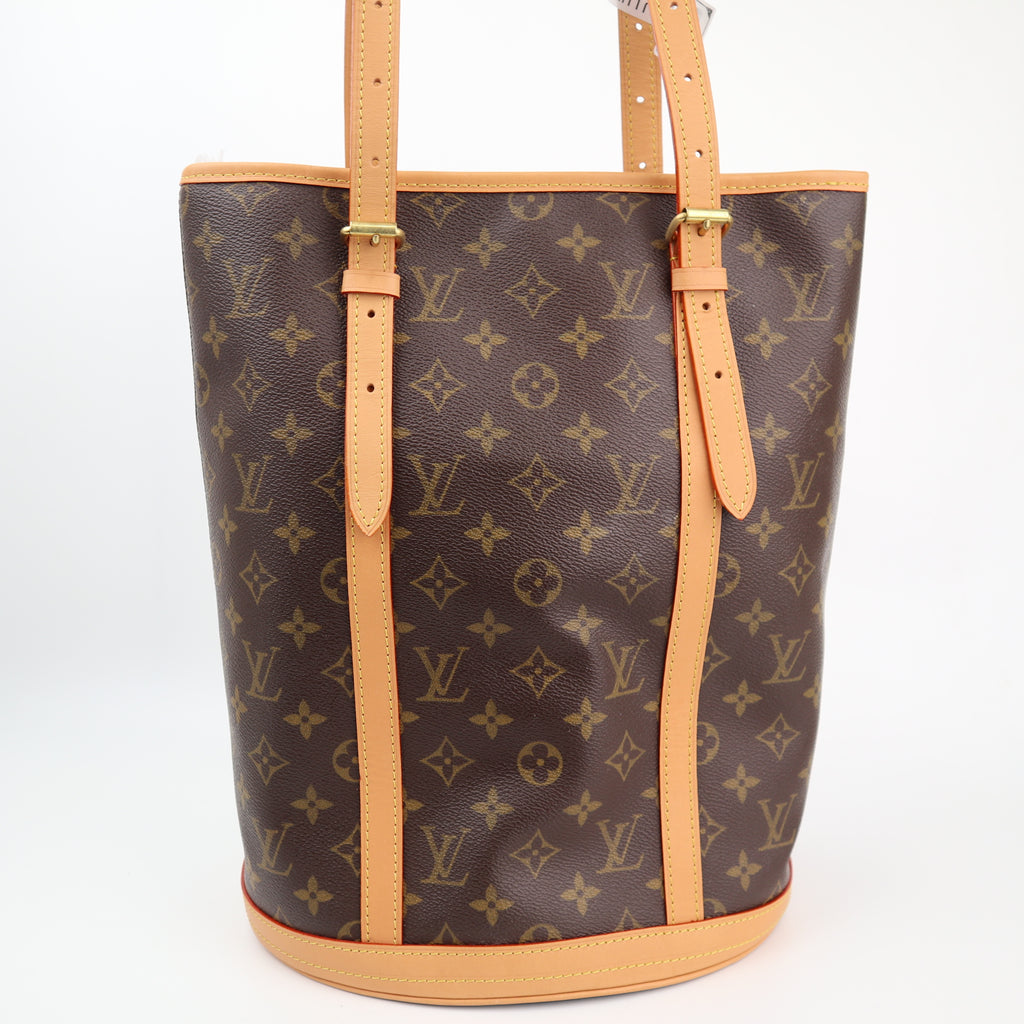 C2854R Louis Vuitton Bucket Bag Bucket GM Bag | Pre-Owned Excellent Brown Monogram coated canvas, leather trim