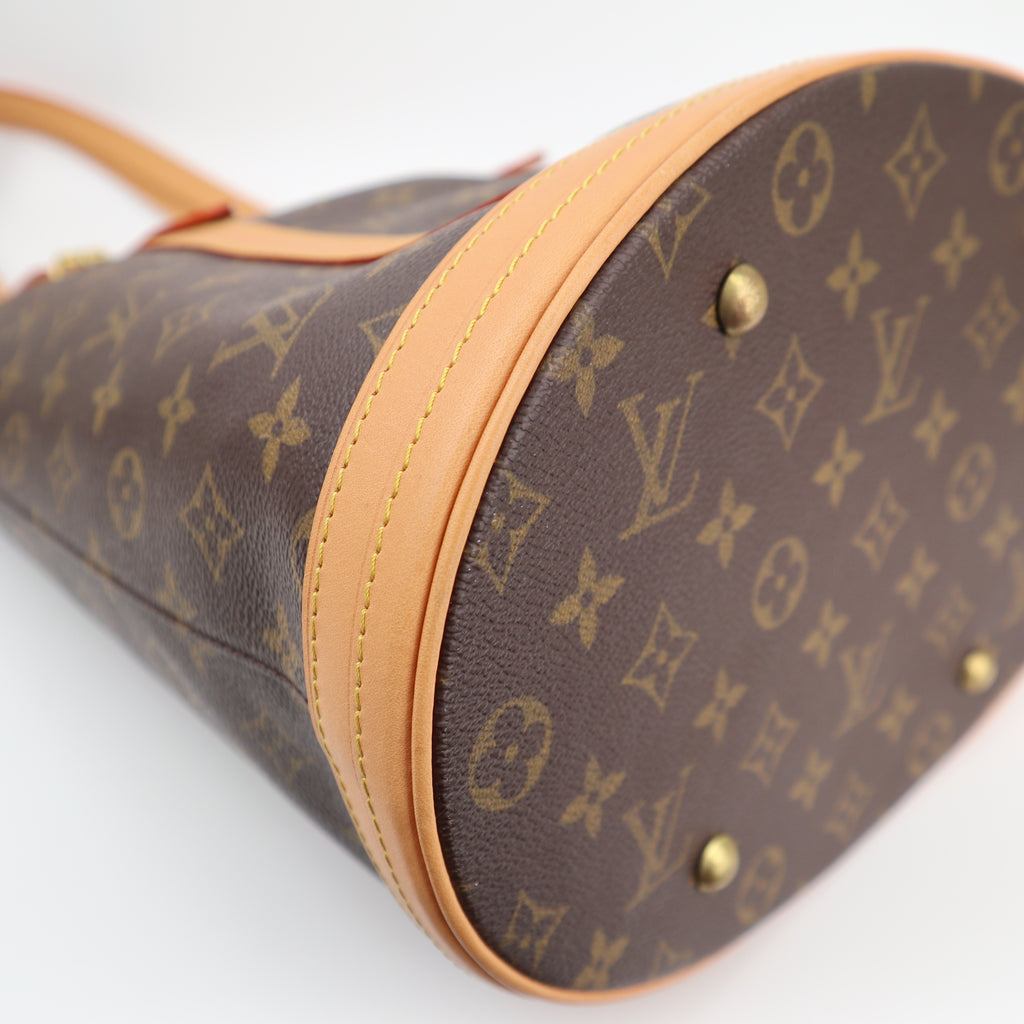 C2854R Louis Vuitton Bucket Bag Bucket GM Bag | Pre-Owned Excellent Brown Monogram coated canvas, leather trim