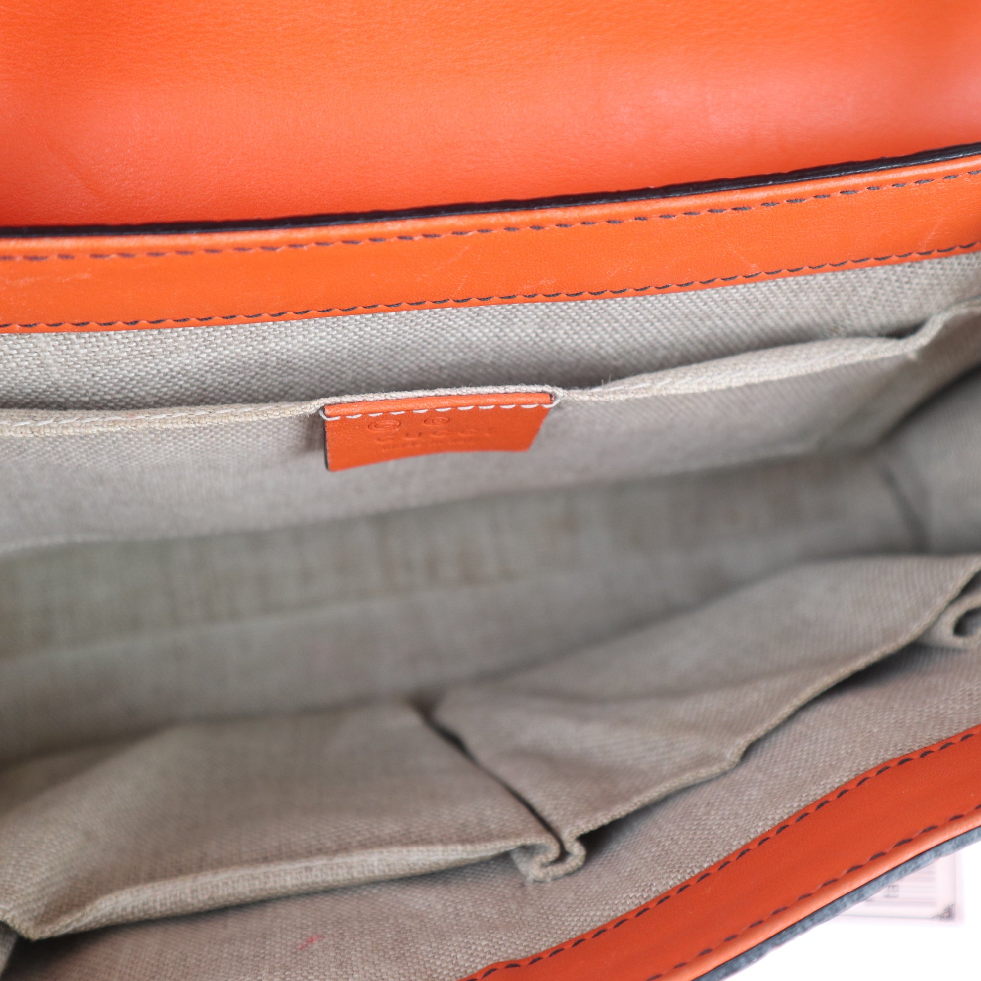 C1952 Gucci Crossbody Bag Microguccissima Medium Emily Chain Shoulder Bag Sun Orange | Pre-Owned Very Good Orange Microguccissima Leather