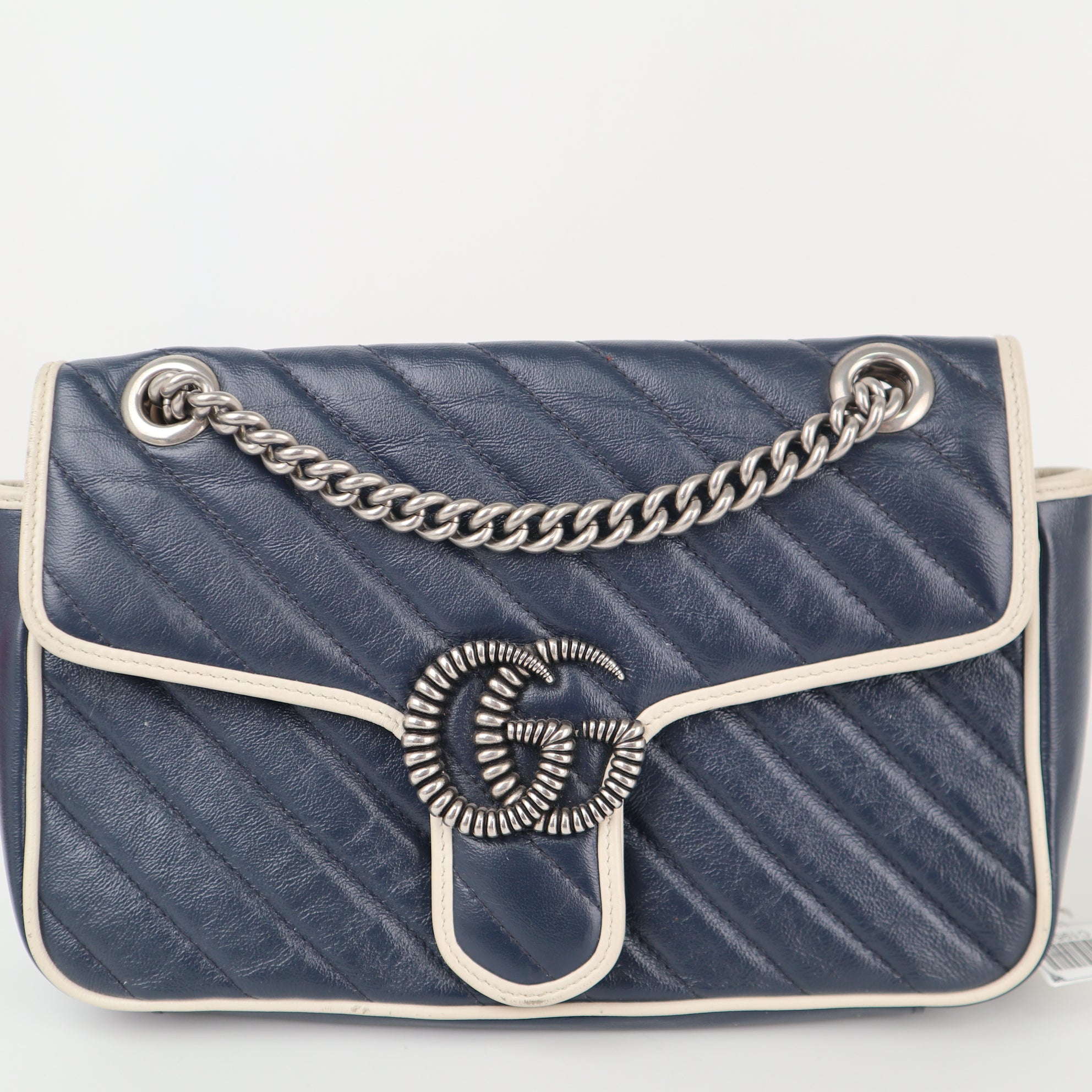 C1953 Louis Vuitton Shoulder Bag Double G Marmont Small Blue Shoulder Bags | Pre-Owned Excellent Blue GG