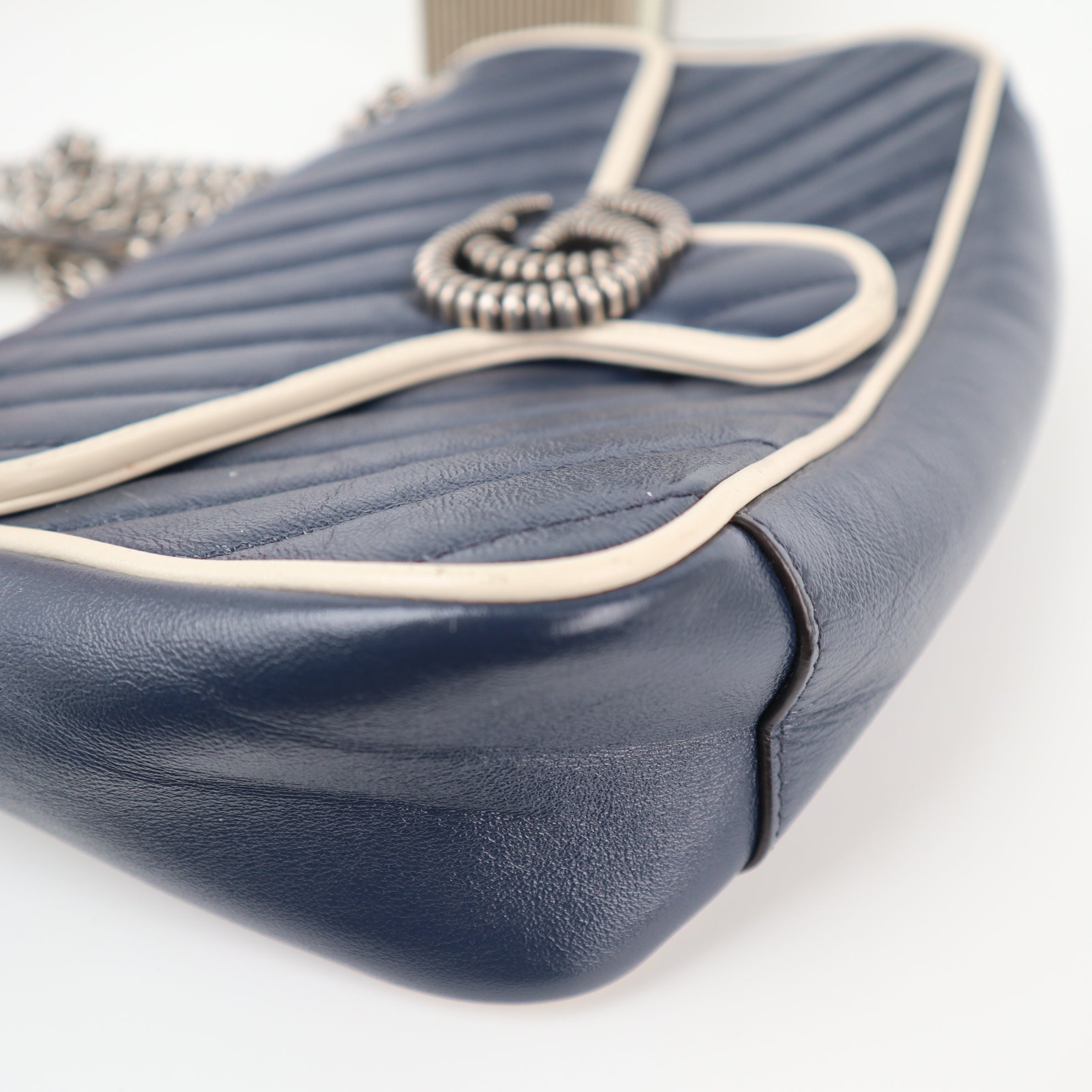 C1953 Louis Vuitton Shoulder Bag Double G Marmont Small Blue Shoulder Bags | Pre-Owned Excellent Blue GG