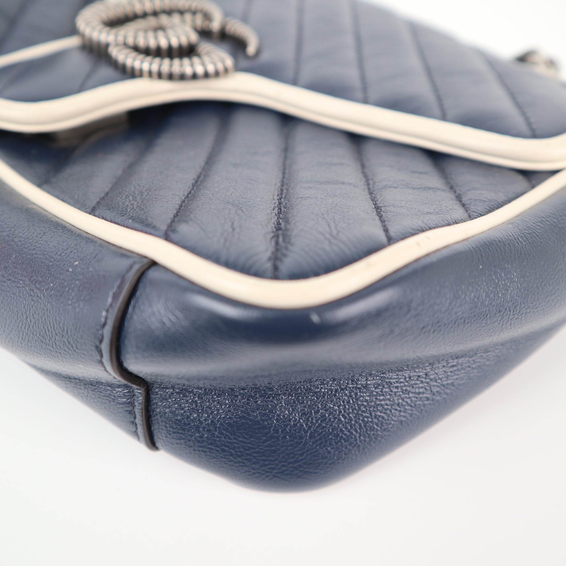 C1953 Louis Vuitton Shoulder Bag Double G Marmont Small Blue Shoulder Bags | Pre-Owned Excellent Blue GG