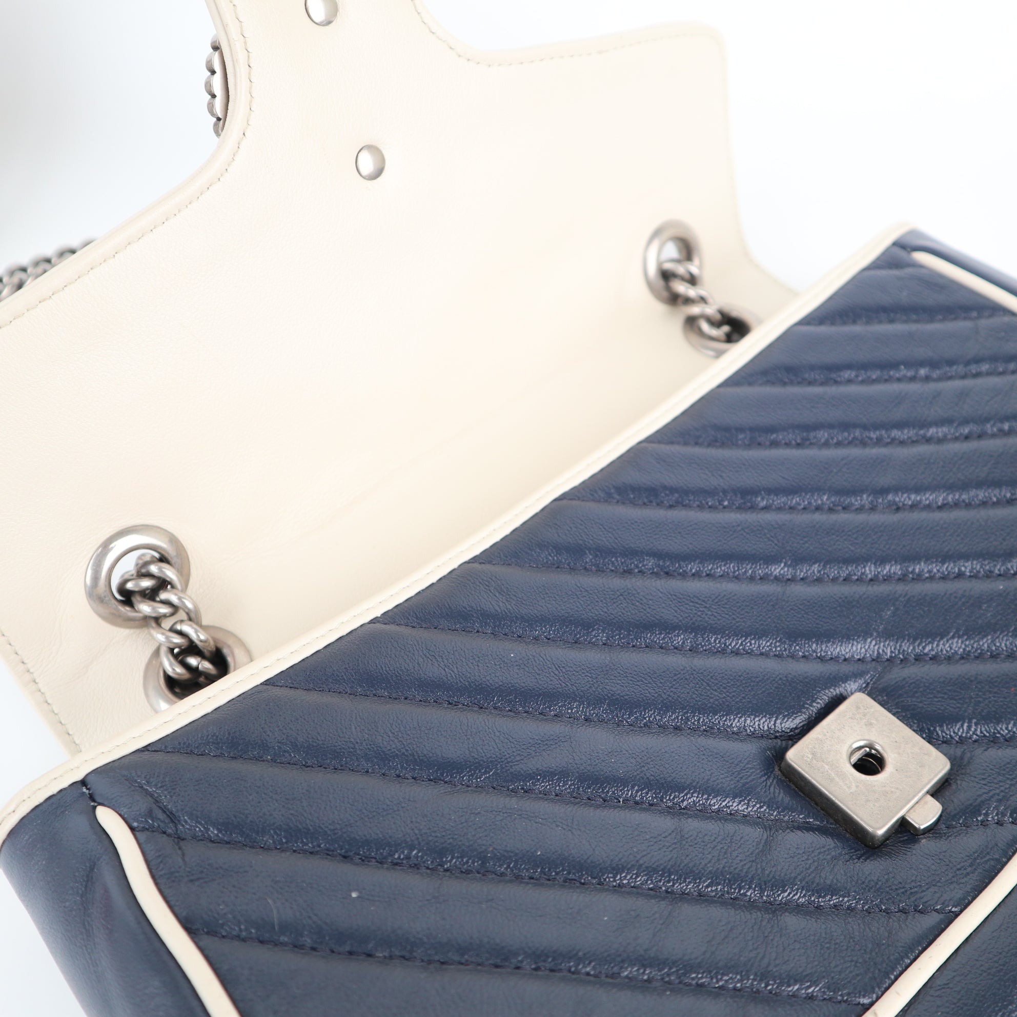 C1953 Louis Vuitton Shoulder Bag Double G Marmont Small Blue Shoulder Bags | Pre-Owned Excellent Blue GG