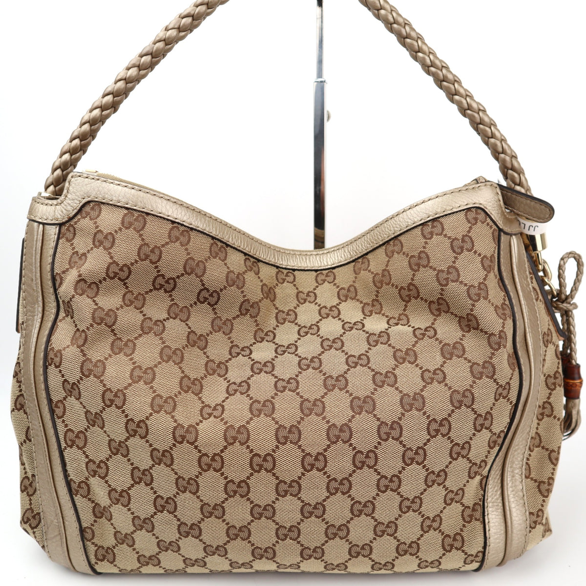 C2856 Gucci Hobo Shoulder Bag GG Canvas Bella Hobo | Pre-Owned Very Good Brown Canvas GG Monogram