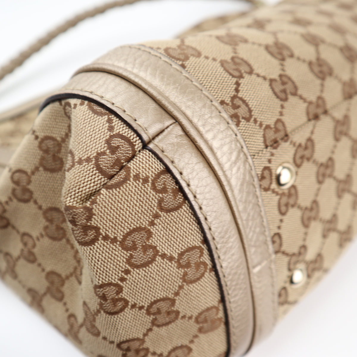 C2856 Gucci Hobo Shoulder Bag GG Canvas Bella Hobo | Pre-Owned Very Good Brown Canvas GG Monogram