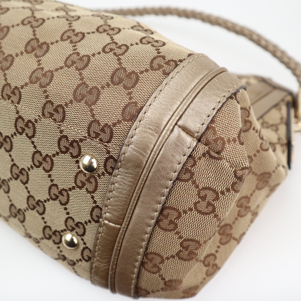 C2856 Gucci Hobo Shoulder Bag GG Canvas Bella Hobo | Pre-Owned Very Good Brown Canvas GG Monogram