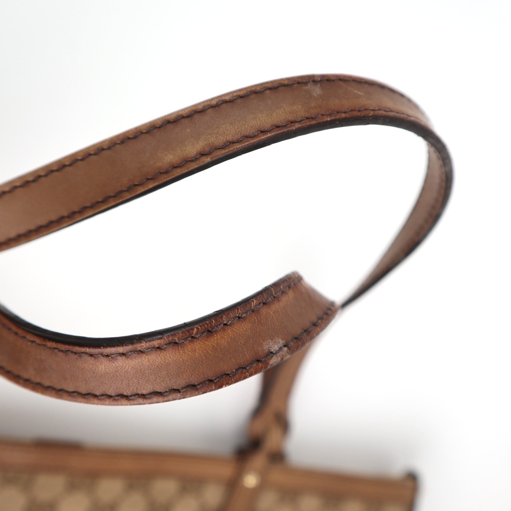 C1955 Gucci Tote Bag GG Tote Bag In With Pouch | Pre-Owned Very Good Brown Canvas GG Monogram