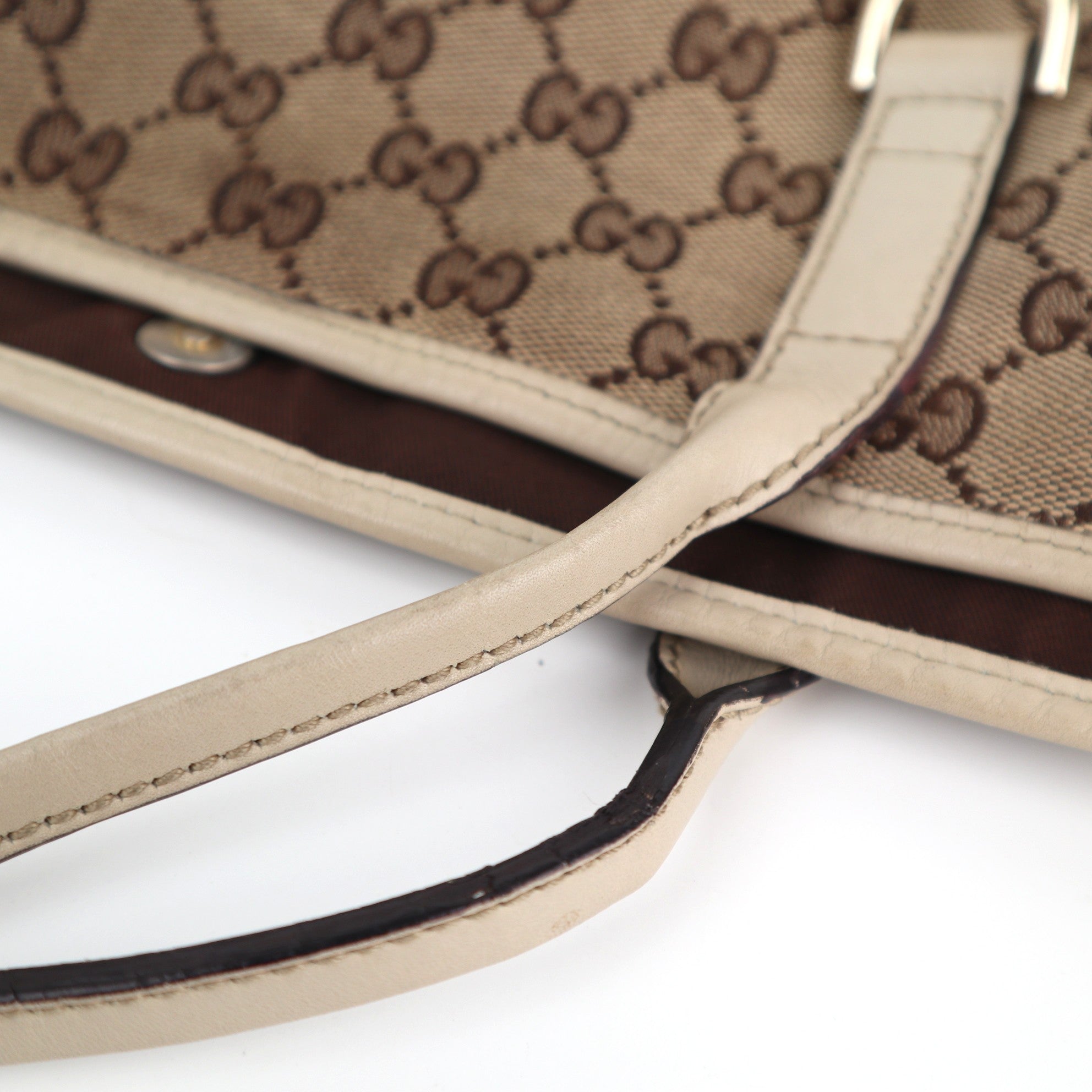 C1957 Gucci Tote Bag New Britt GG Pattern | Pre-Owned Excellent GG Monogram