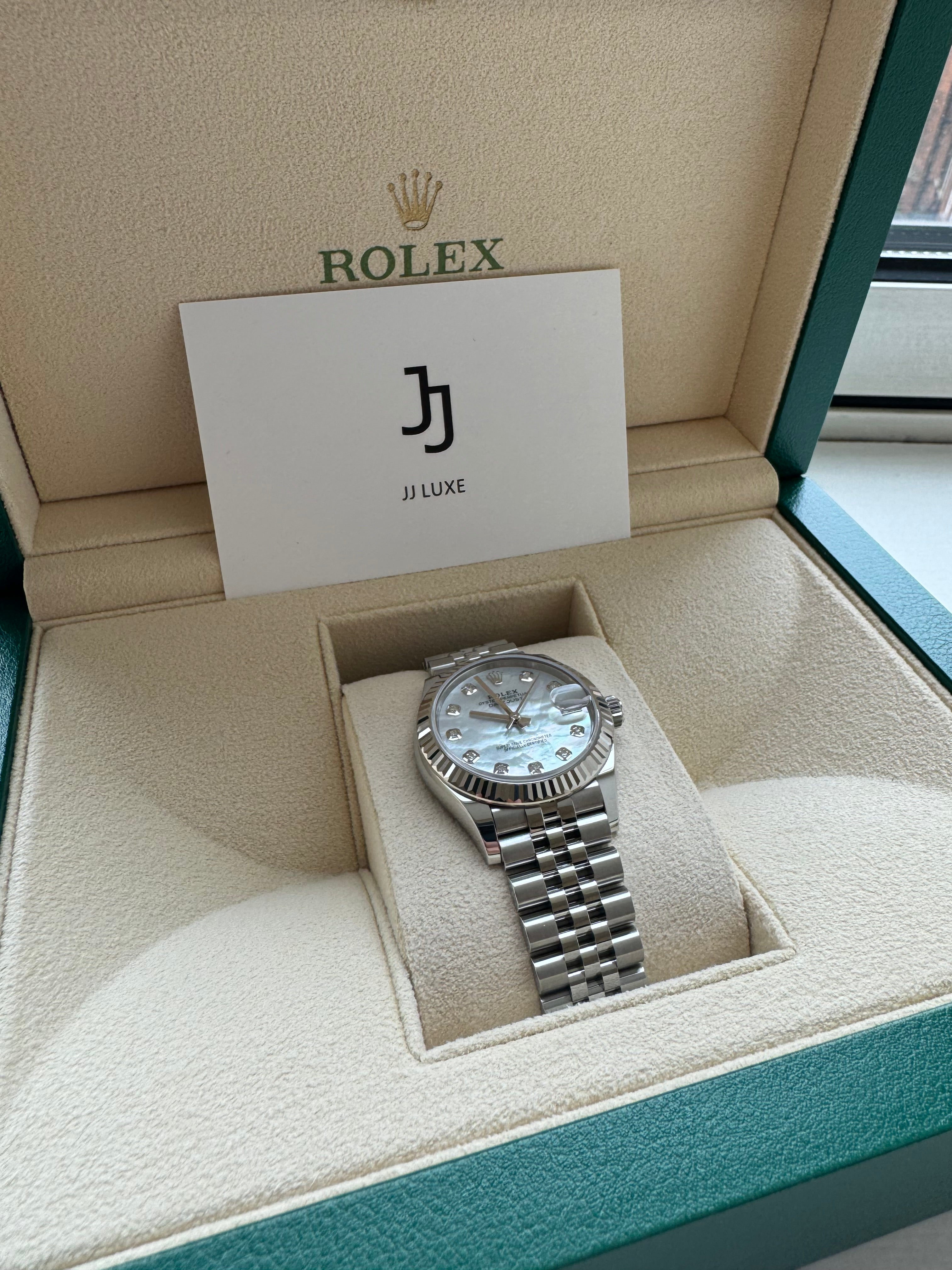 Rolex Datejust Mother Of Pearl Diamond Dial Jubilee 36mm 126234