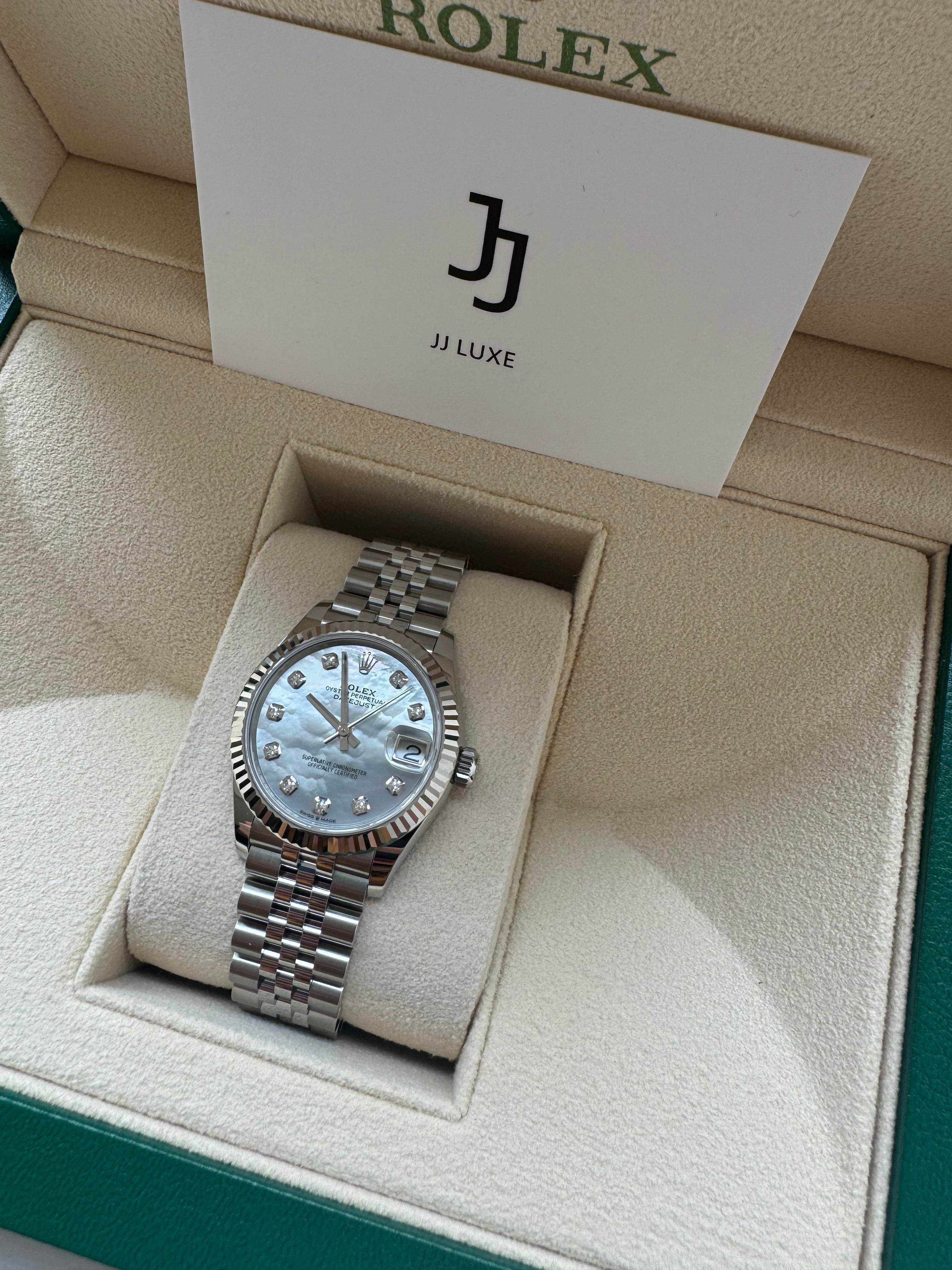 Rolex Datejust Mother Of Pearl Diamond Dial Jubilee 36mm 126234