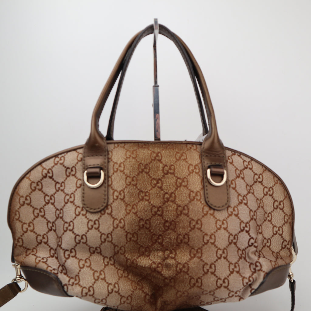C2859 Gucci Shoulder Satchel Bag GG Lurex Heart Bit Satchel / Boston Bag | Pre-Owned Very Good Lurex Heart