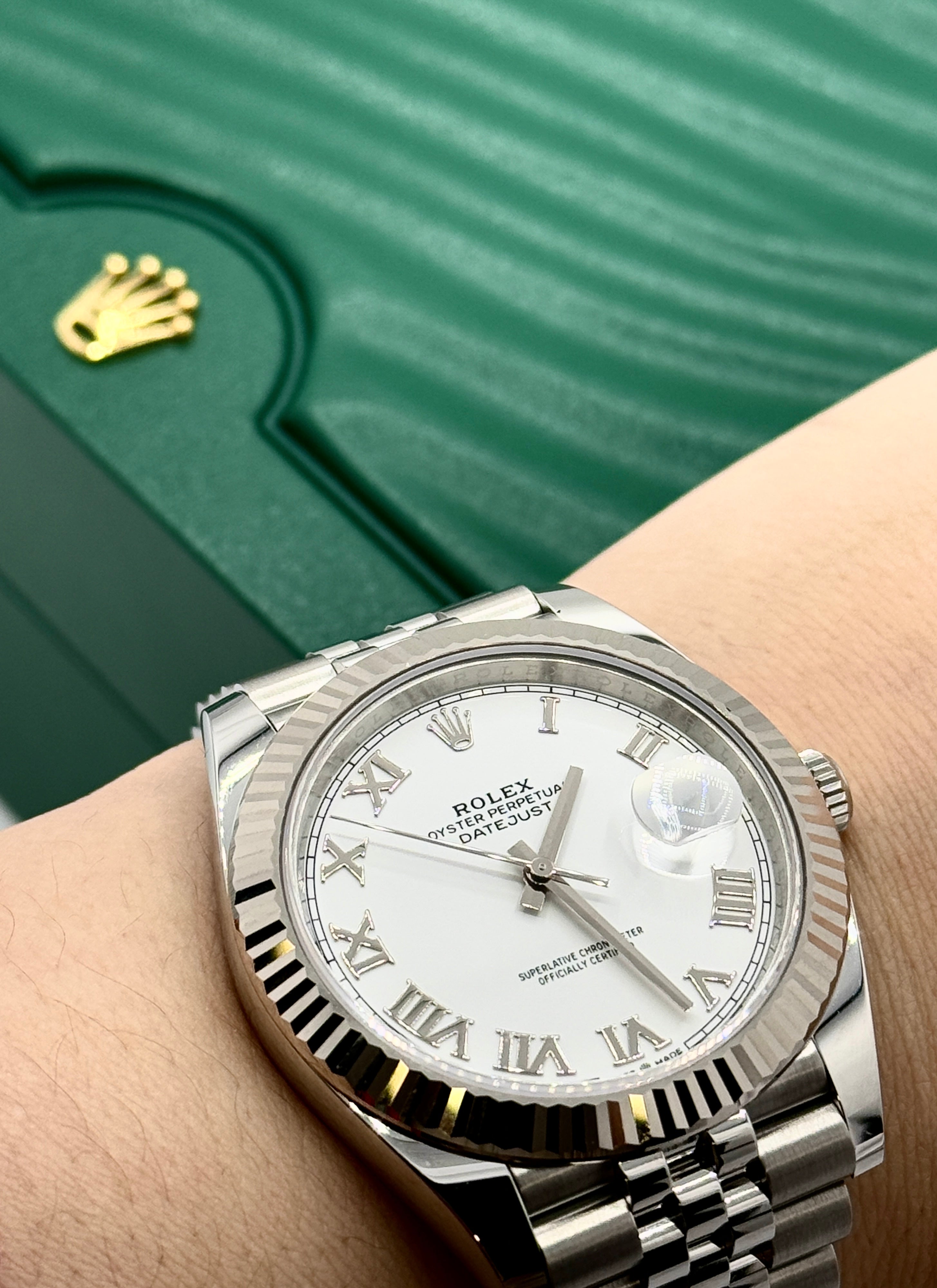 Rolex Datejust White Rom 41mm 126334