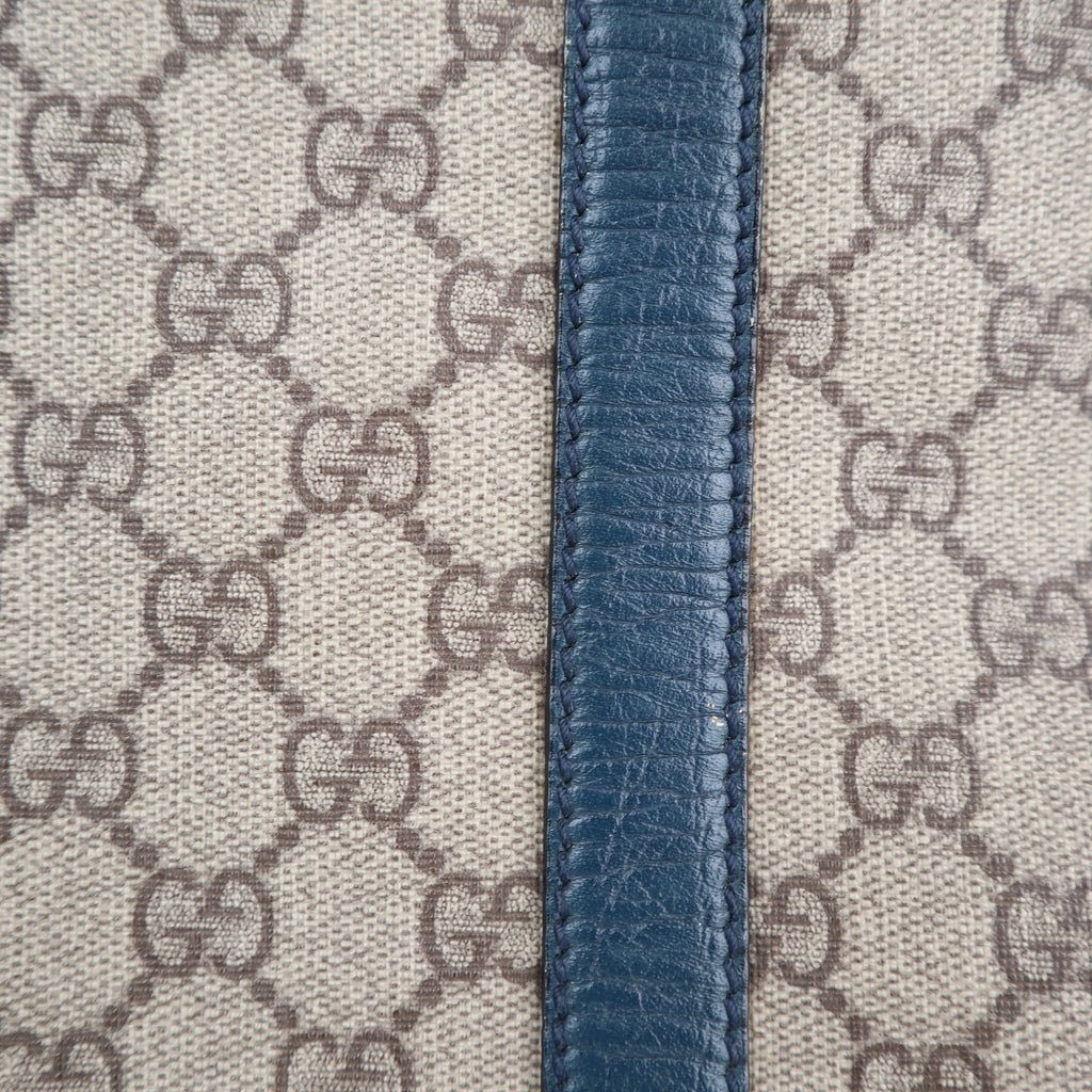 C1960 Gucci Tote Bag GG Supreme Joy Tote | Pre-Owned Excellent Green Canvas and Leather GG Supreme