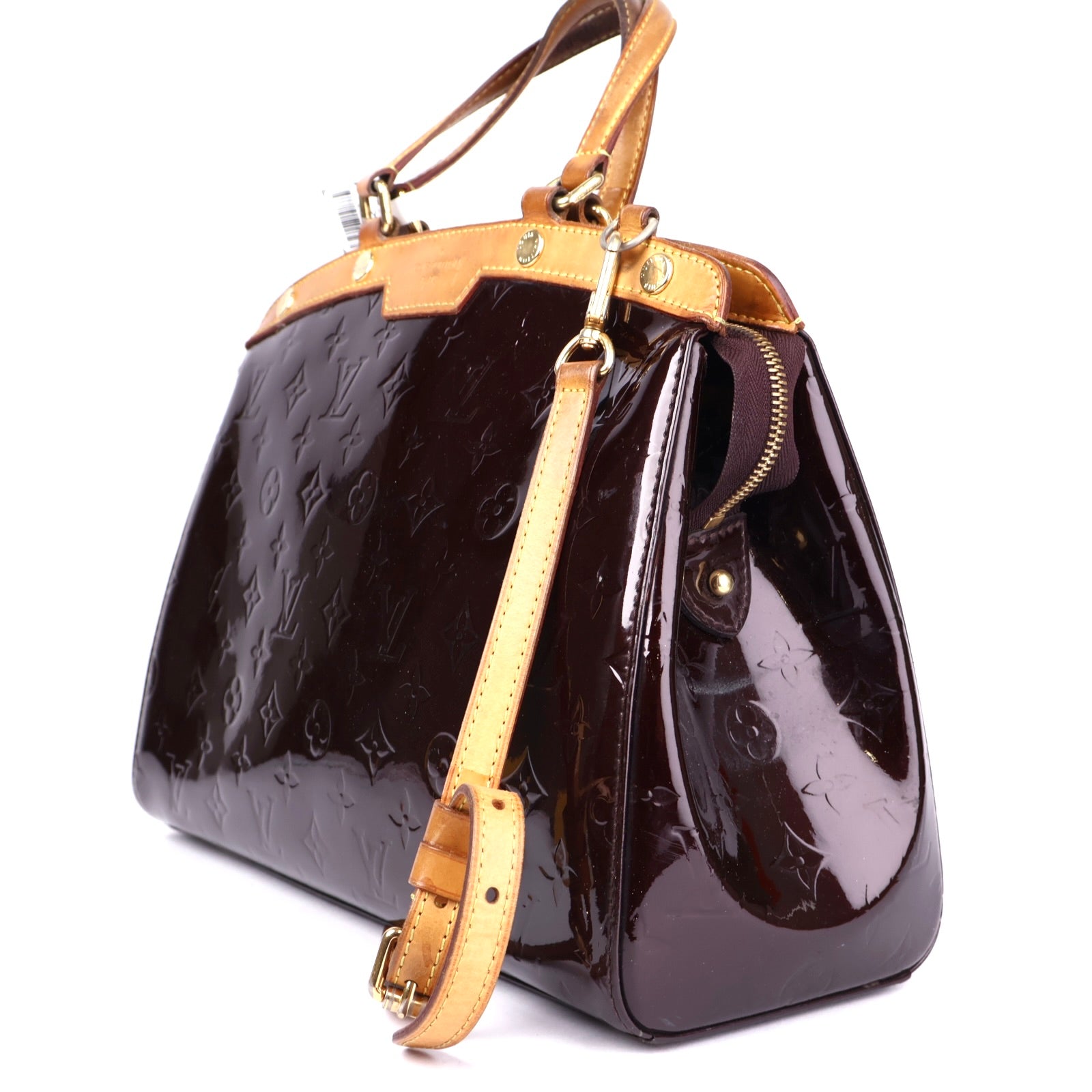 J3728 Louis Vuitton Monogram Vernis Brea MM Satchel- Pre Owned