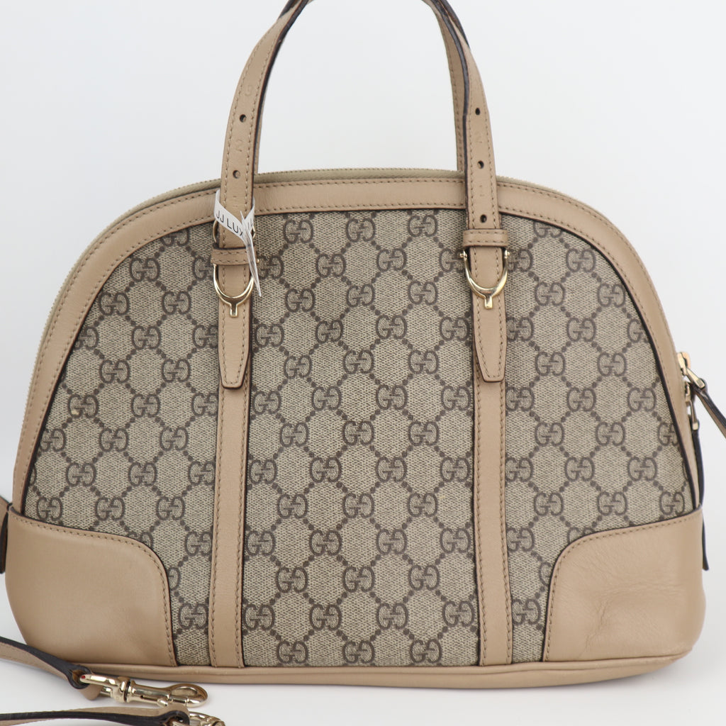 C1964 Gucci Top Handle Bag GG Supreme Small Nice Dome | Pre-Owned Excellent Canvas GG Supreme