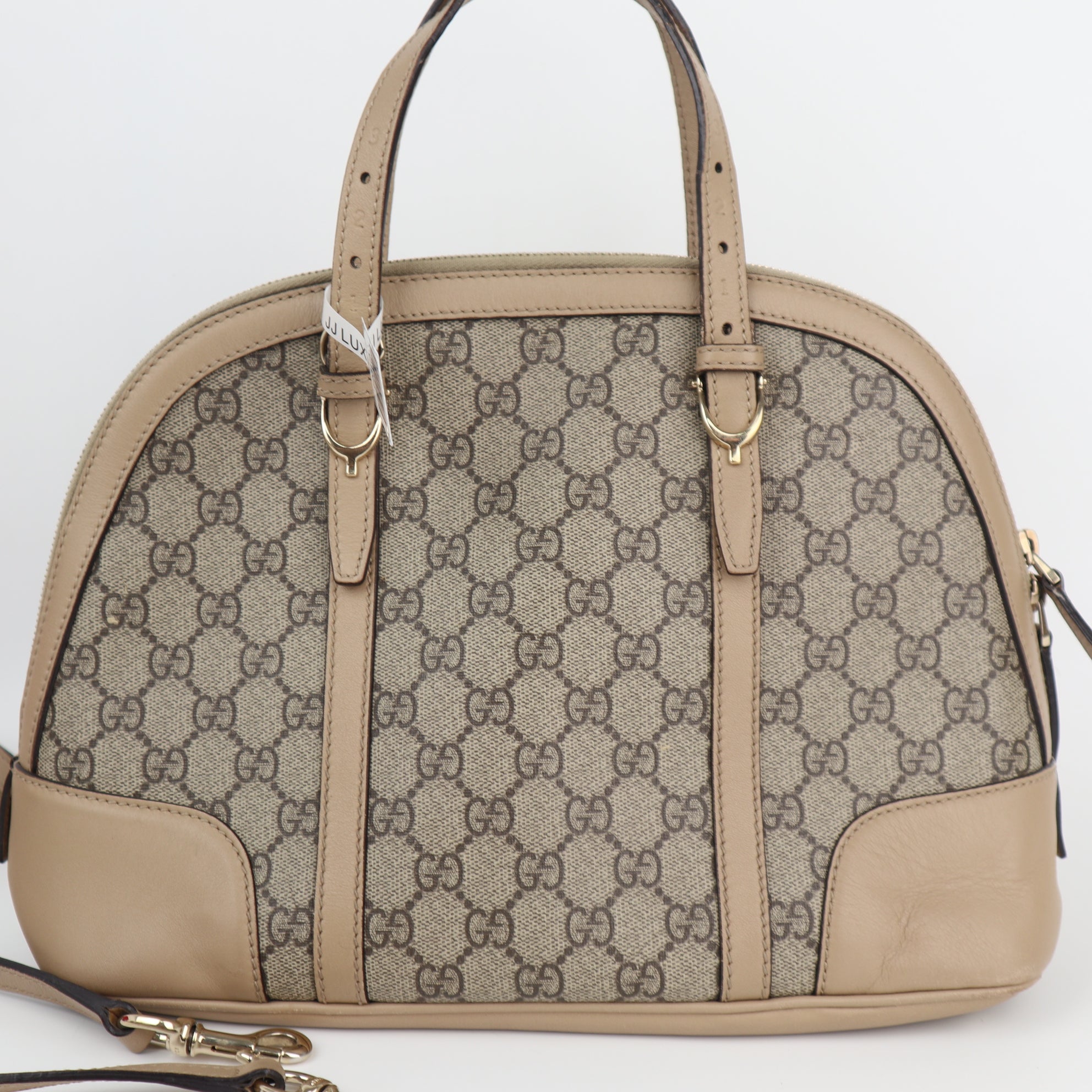 C1964 Gucci Top Handle Bag GG Supreme Small Nice Dome | Pre-Owned Excellent Canvas GG Supreme