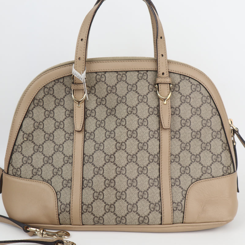 C1964 Gucci Top Handle Bag GG Supreme Small Nice Dome | Pre-Owned Excellent Canvas GG Supreme