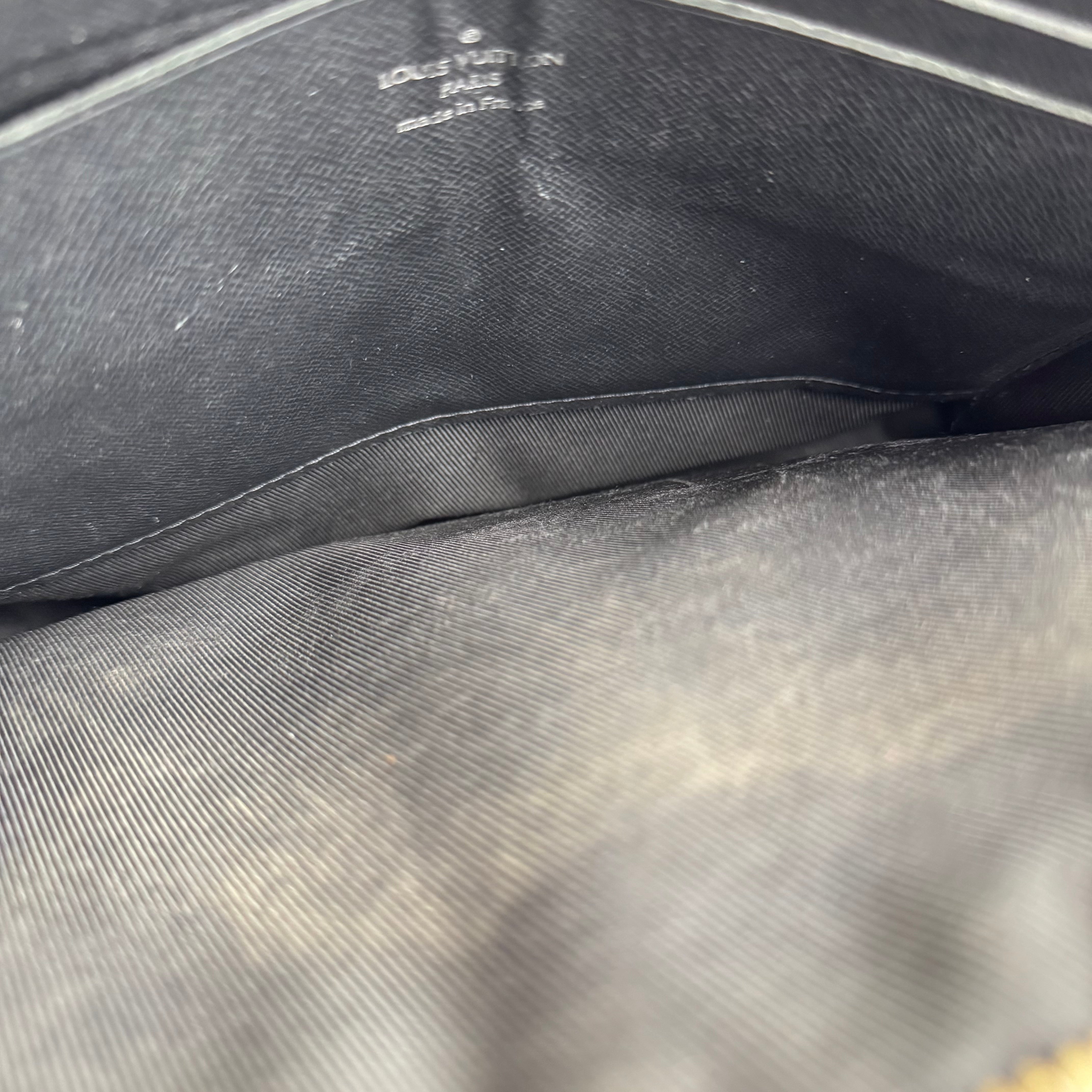 J2110 Louis Vuitton Pochette Voyage MM Monogram Gunmetal Gray- Pre Owned