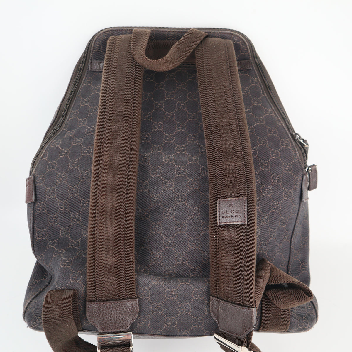 C1965# Gucci Backpack GG Monogram Backpack | Pre-Owned Very Good Black Canvas GG Monogram
