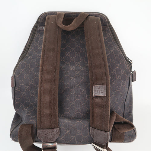 C1965# Gucci Backpack GG Monogram Backpack | Pre-Owned Very Good Black Canvas GG Monogram