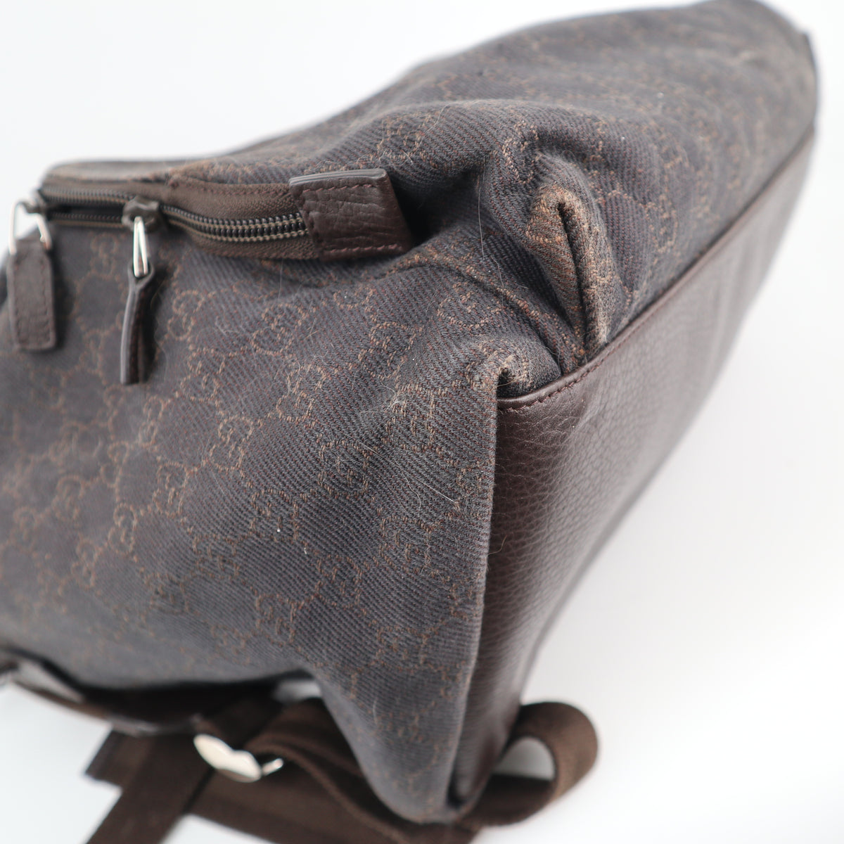 C1965# Gucci Backpack GG Monogram Backpack | Pre-Owned Very Good Black Canvas GG Monogram