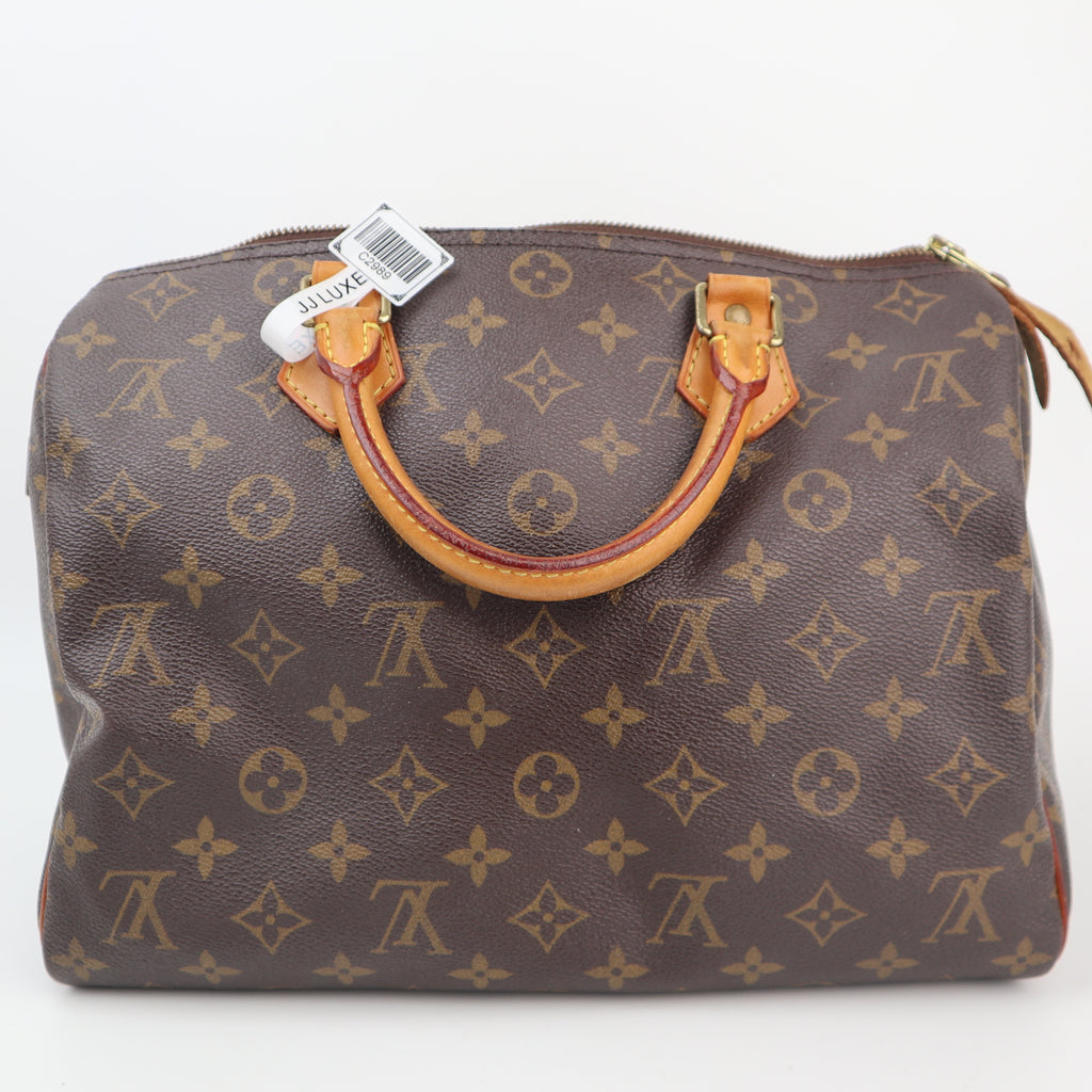 C2989 Louis Vuitton Top Handle Bag Monogram Canvas Speedy 30 | Pre-Owned Very Good Brown Coated canvas Monogram