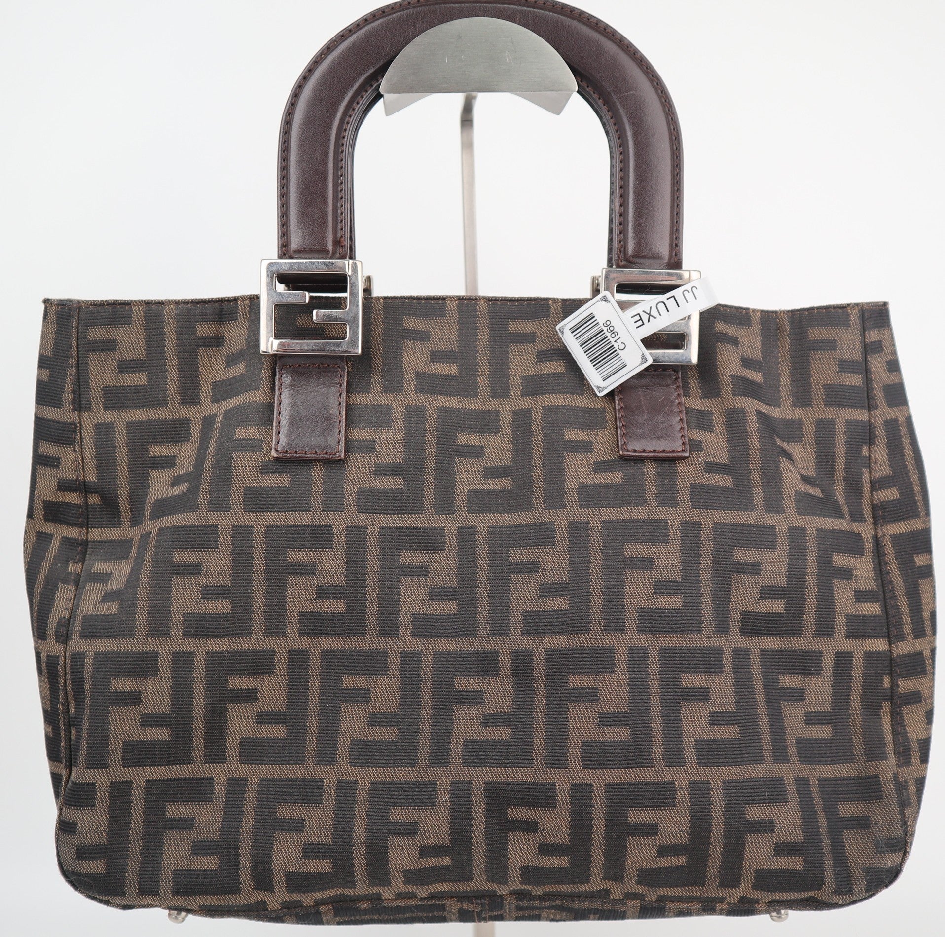 C1966 Fendi Top Handle Bag Zucca | Pre-Owned Very Good Canvas Zucca
