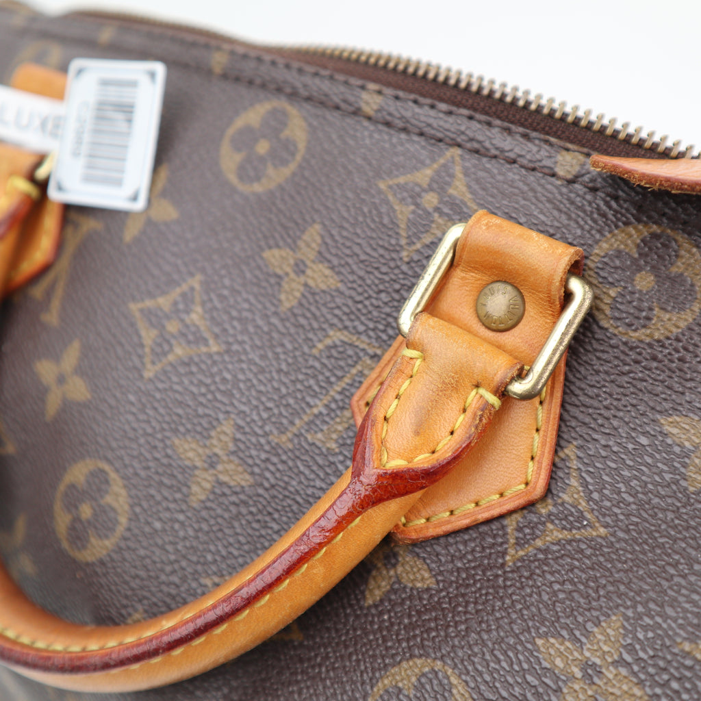 C2989 Louis Vuitton Top Handle Bag Monogram Canvas Speedy 30 | Pre-Owned Very Good Brown Coated canvas Monogram
