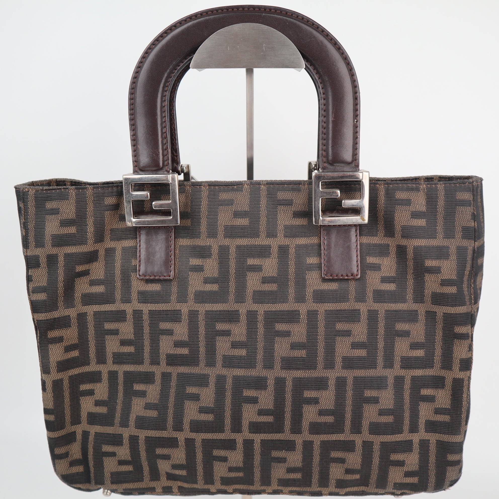 C1966 Fendi Top Handle Bag Zucca | Pre-Owned Very Good Canvas Zucca