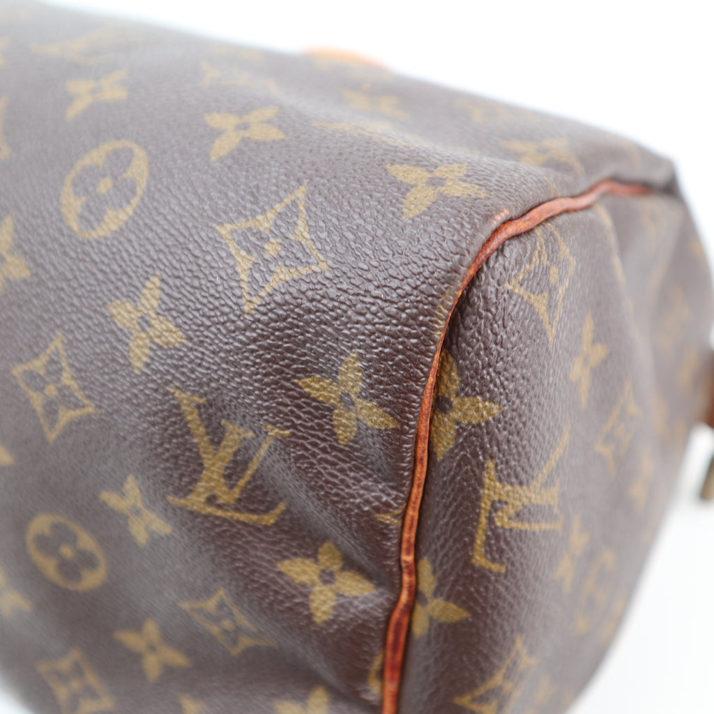 C2989 Louis Vuitton Top Handle Bag Monogram Canvas Speedy 30 | Pre-Owned Very Good Brown Coated canvas Monogram