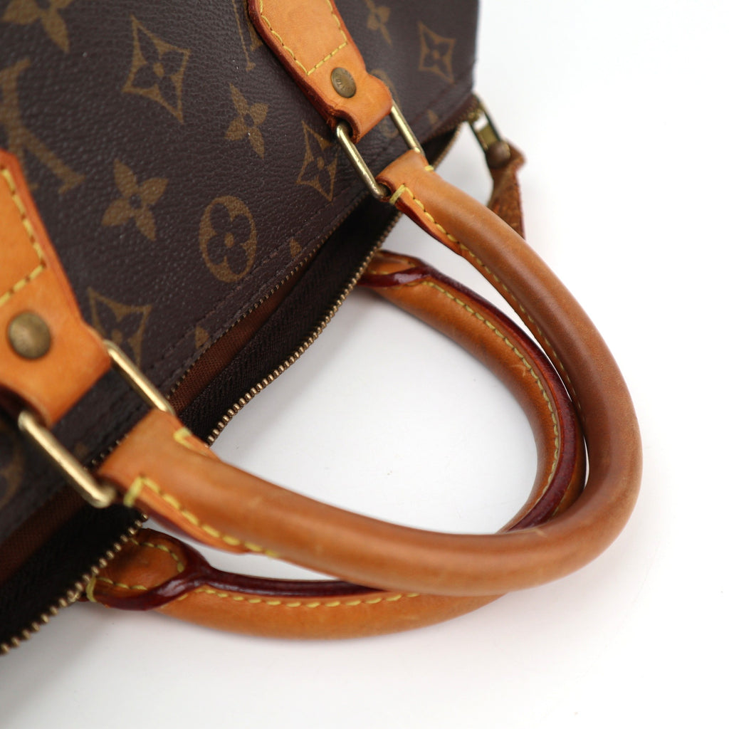 C2989 Louis Vuitton Top Handle Bag Monogram Canvas Speedy 30 | Pre-Owned Very Good Brown Coated canvas Monogram